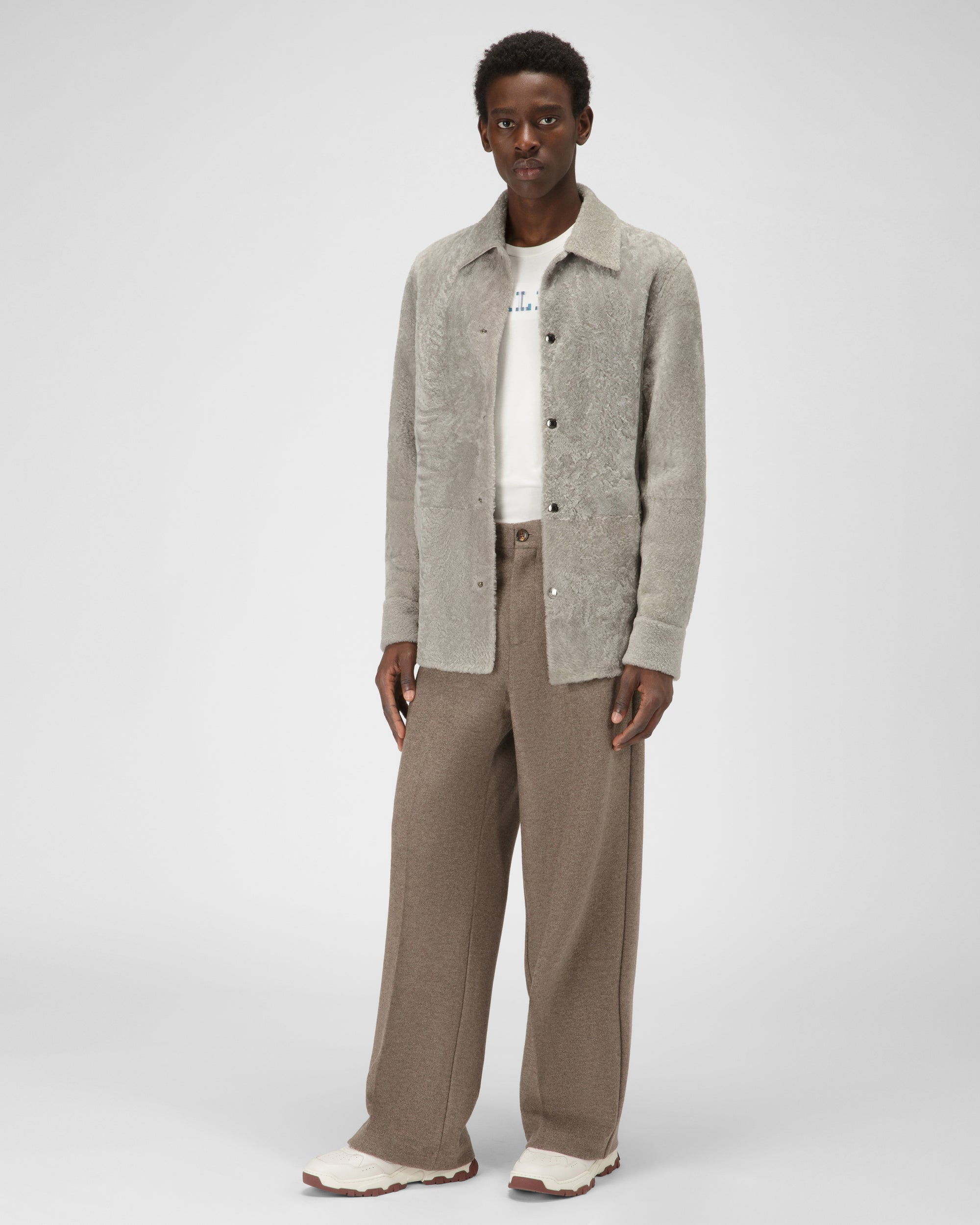 Organic Cotton T-Shirt In Bone - Men's - Bally - 05