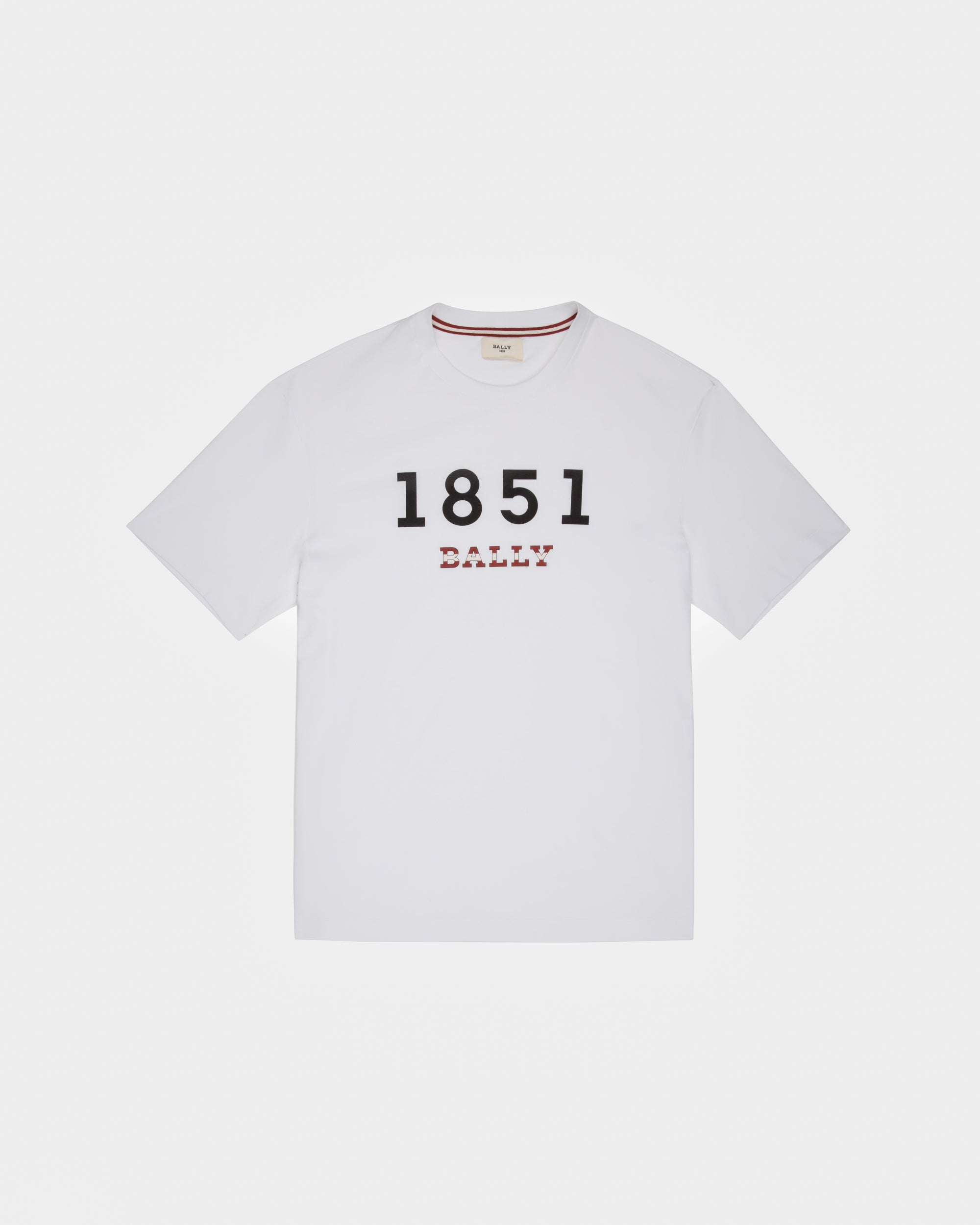 Cotton T-Shirt In White - Men's - Bally - 01
