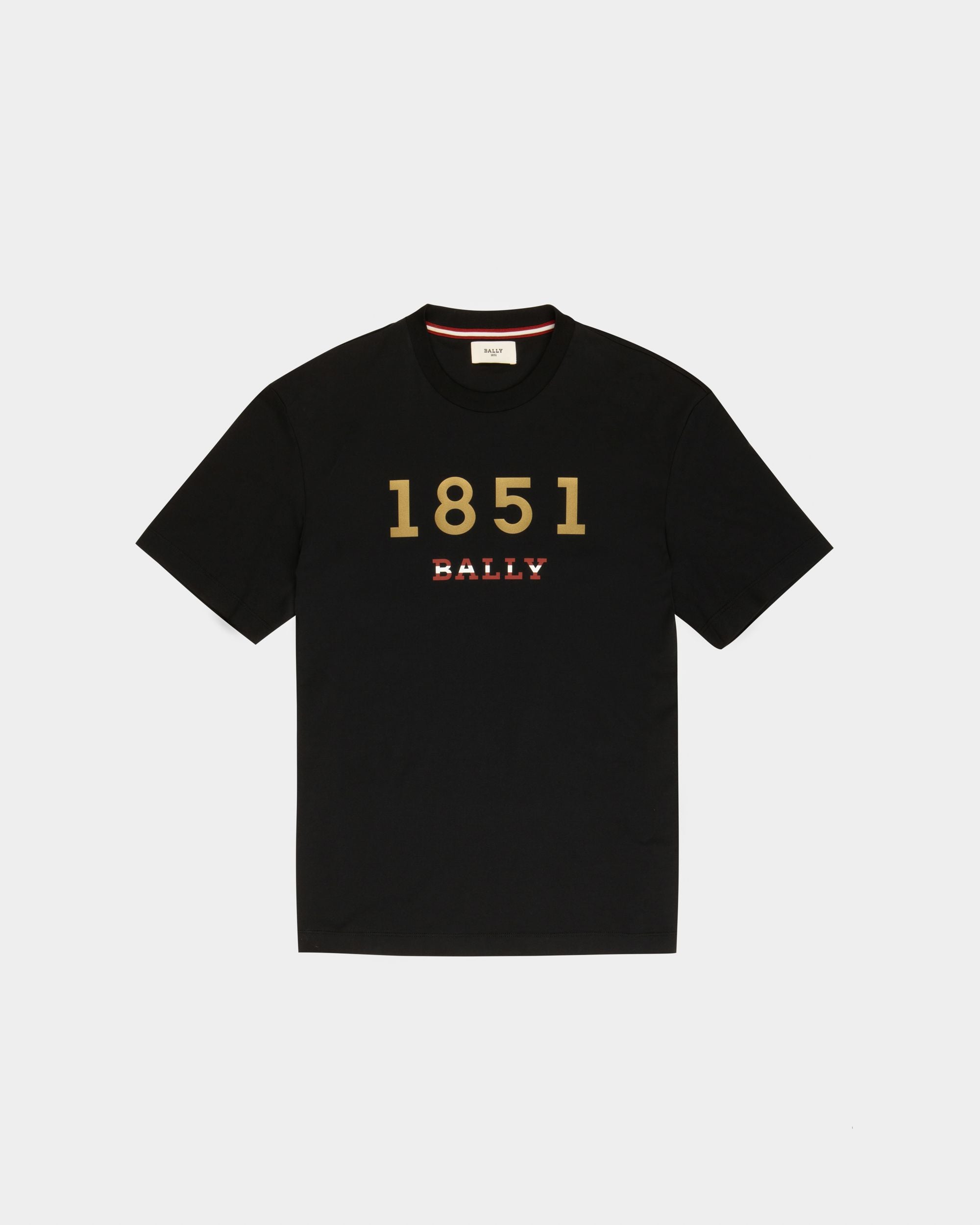 Cotton T-Shirt In Black - Men's - Bally - 01