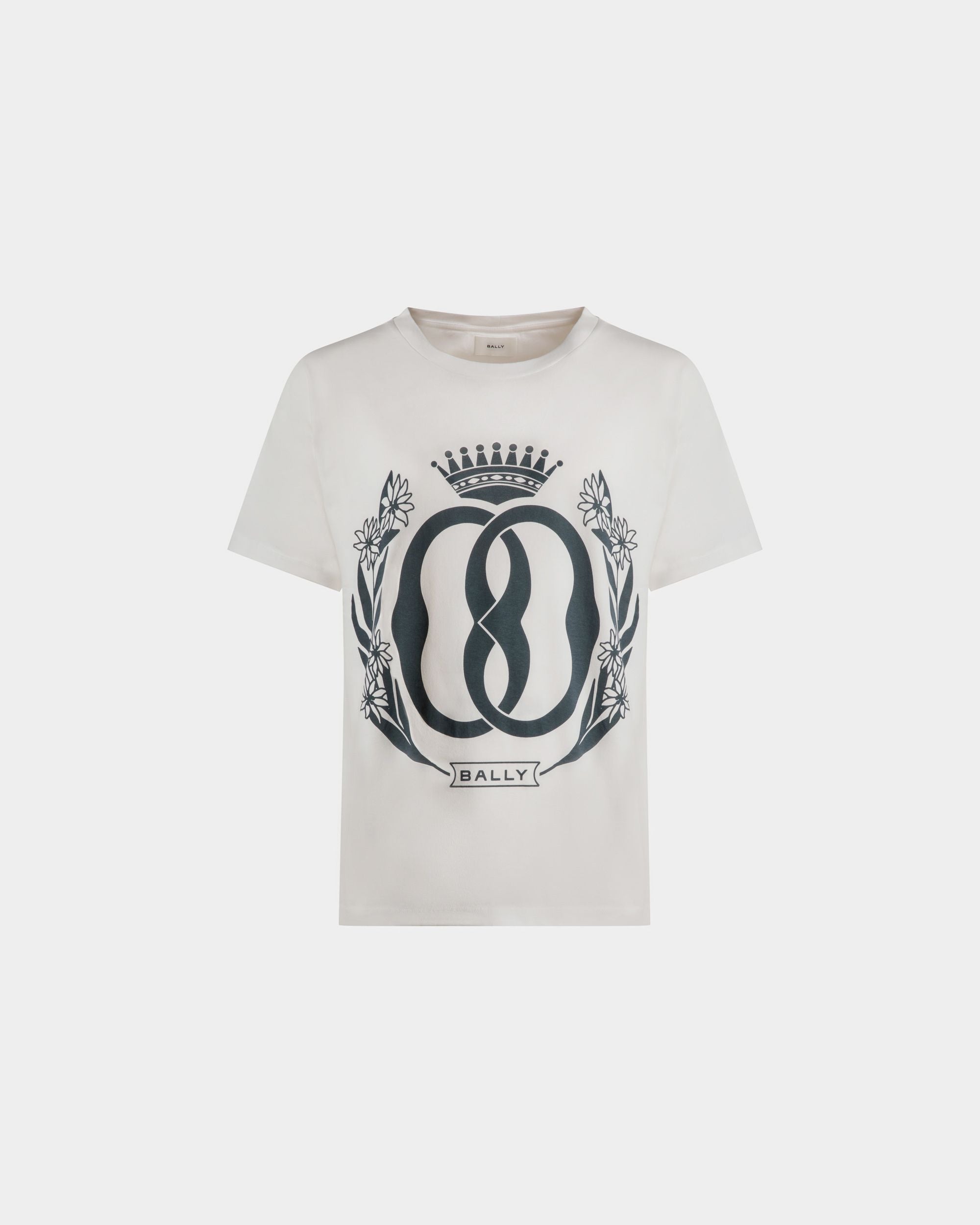 Foiled T-Shirt In White Cotton - Men's - Bally - 01