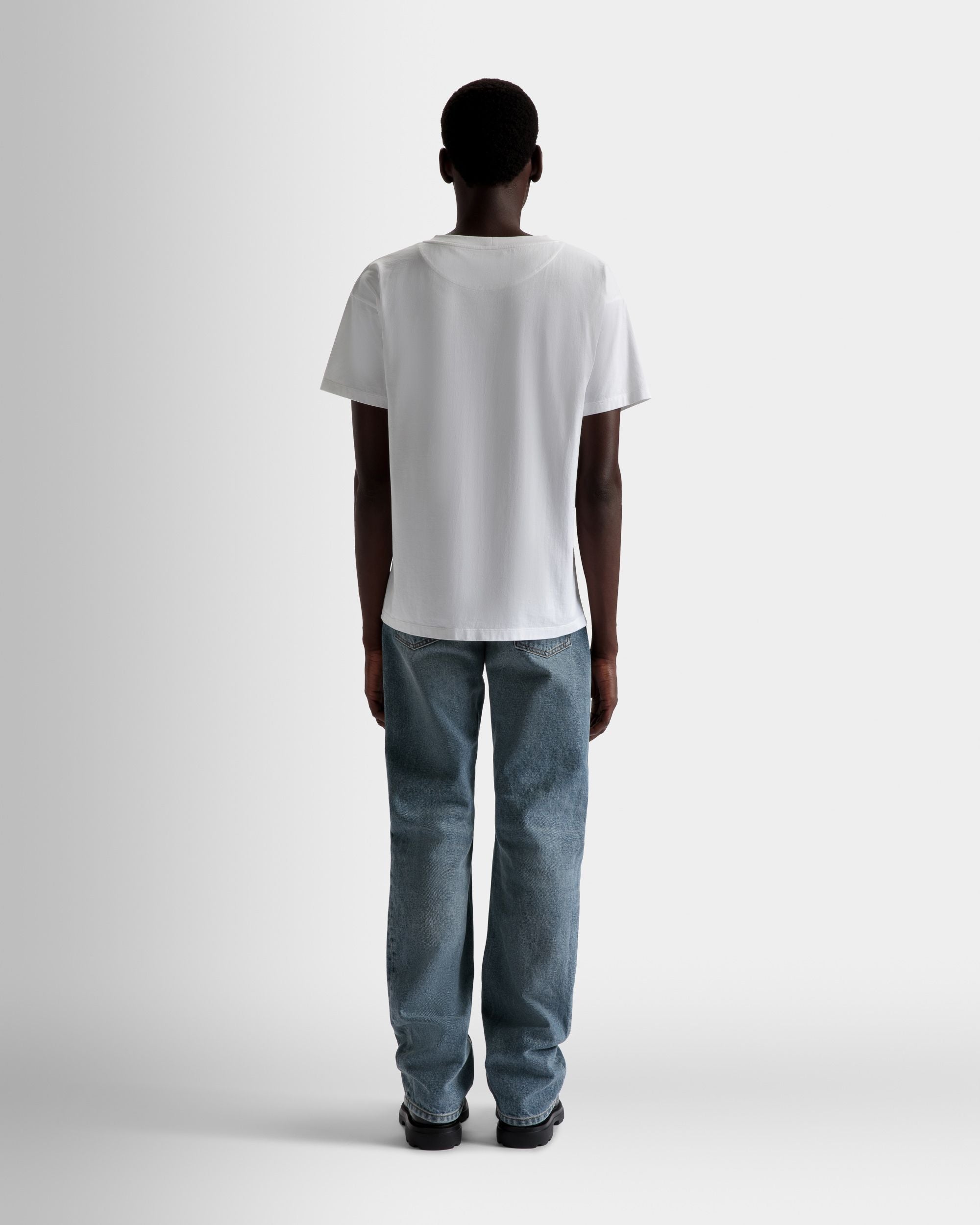 Foiled T-Shirt In White Cotton - Men's - Bally - 06