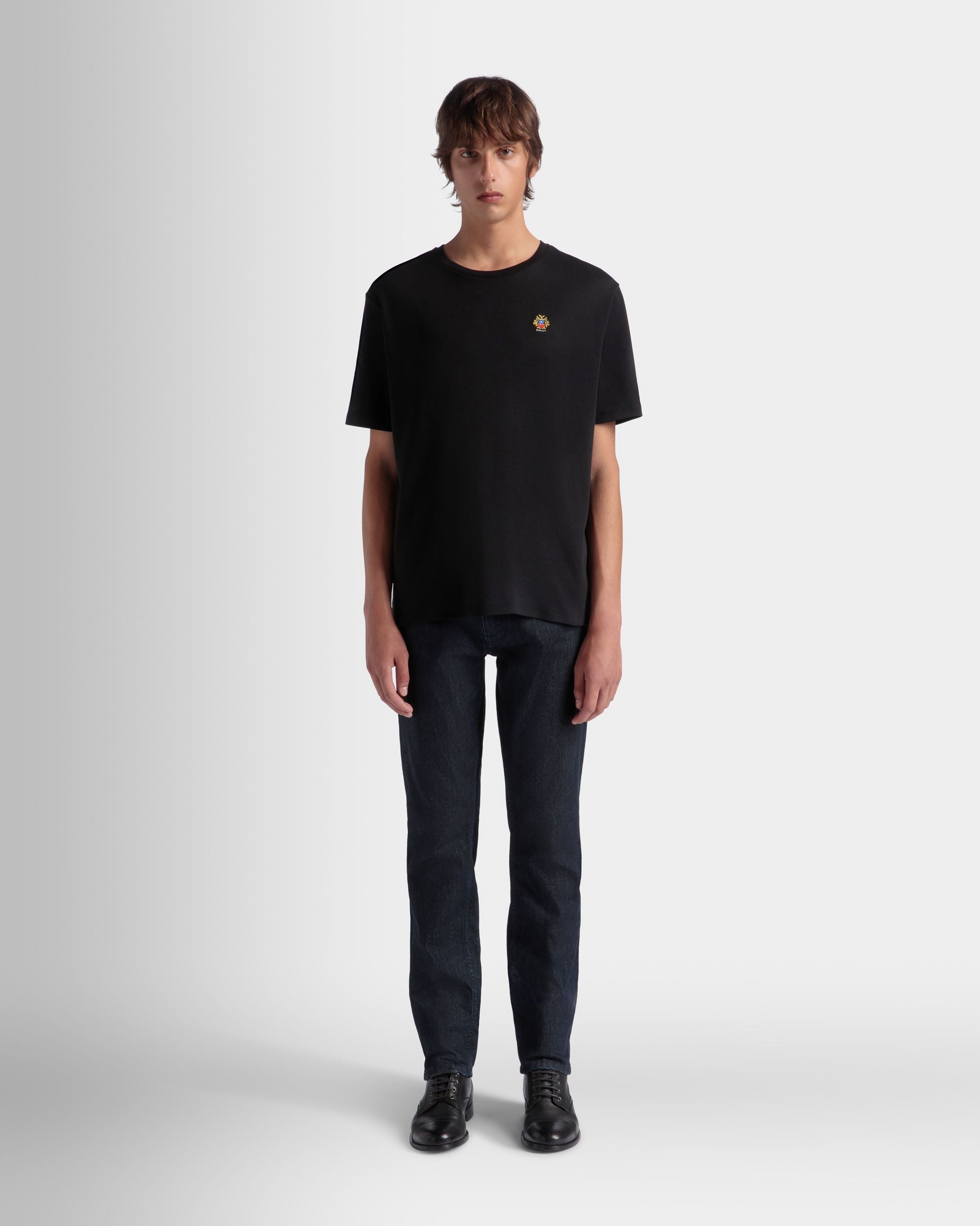 Adrien Brody Travel Collection T-Shirt In Black Cotton - Men's - Bally - 02