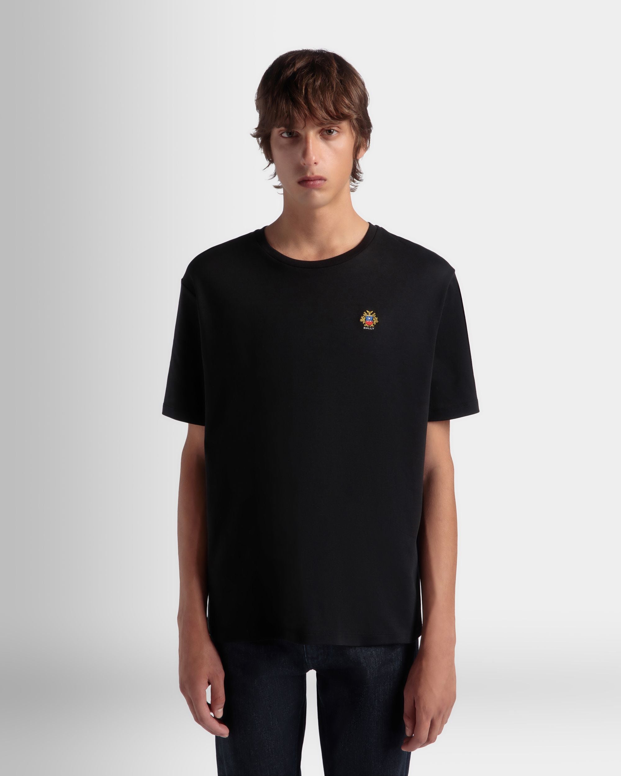 Adrien Brody Travel Collection T-Shirt In Black Cotton - Men's - Bally - 03