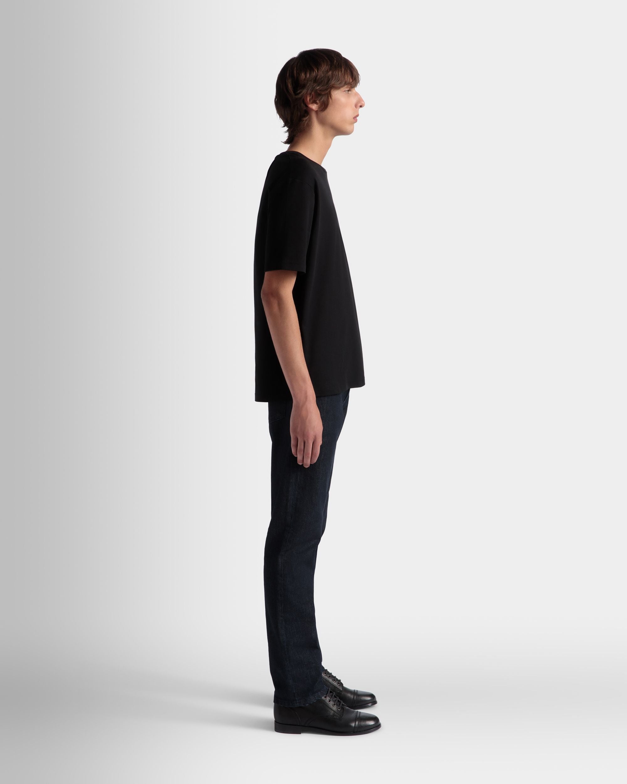 Adrien Brody Travel Collection T-Shirt In Black Cotton - Men's - Bally - 06