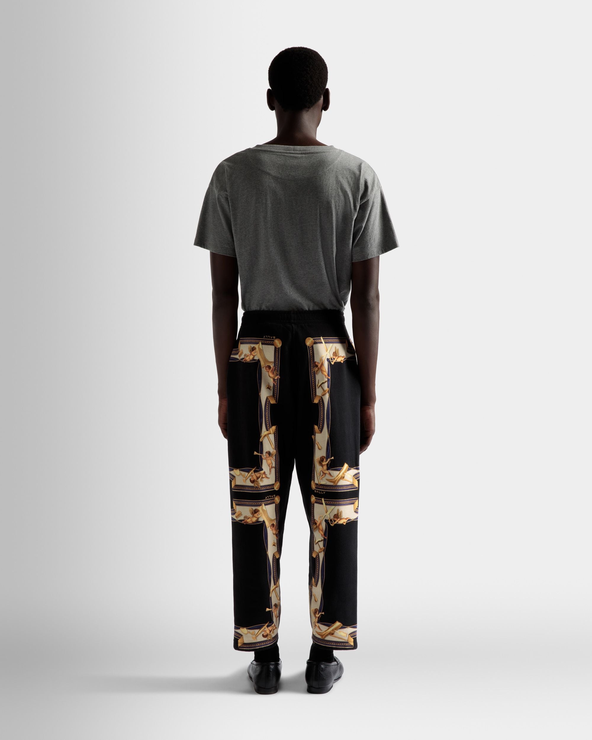 Printed Sweatpants In Black Cotton - Men's - Bally - 06