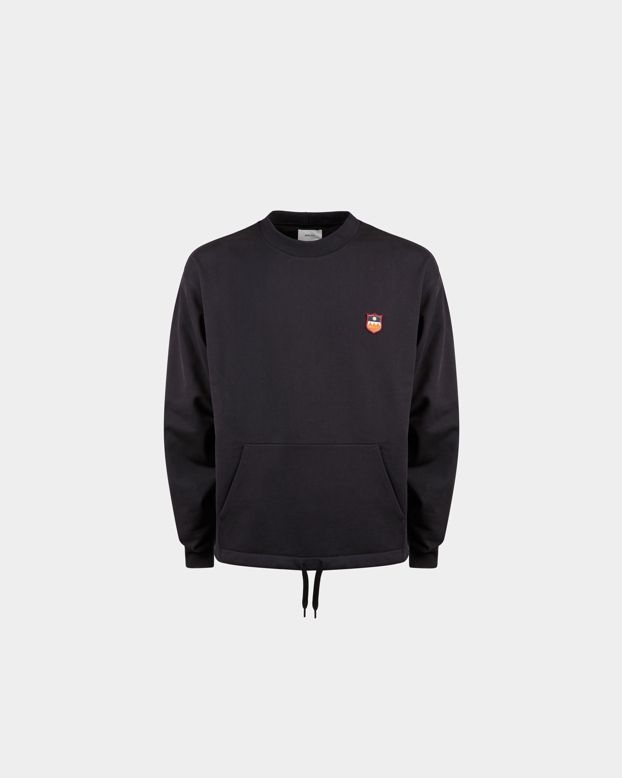 Sweatshirt in Navy Blue Cotton - Men's - Bally - 01