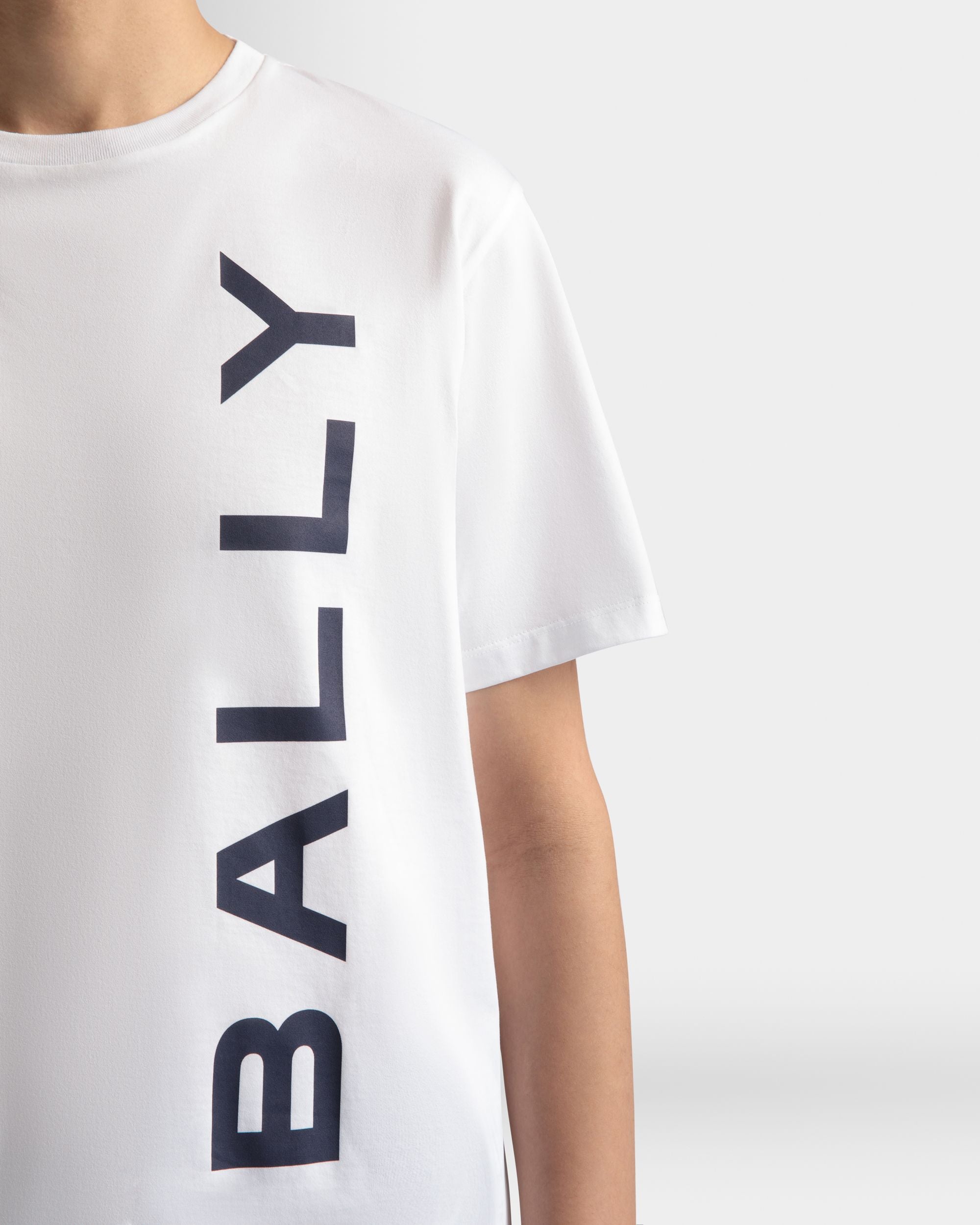 T-Shirt In White Cotton - Men's - Bally - 04