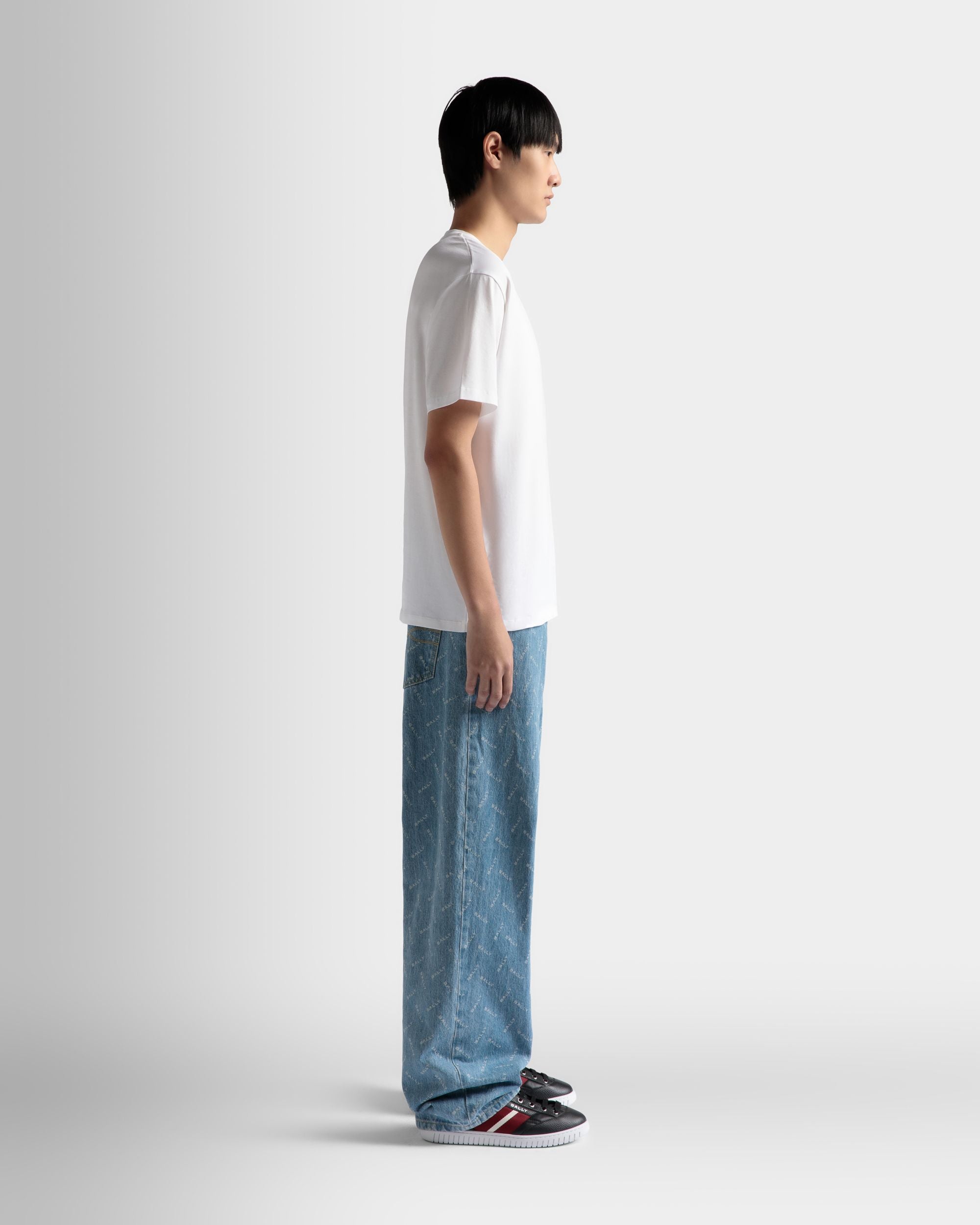T-Shirt In White Cotton - Men's - Bally - 05