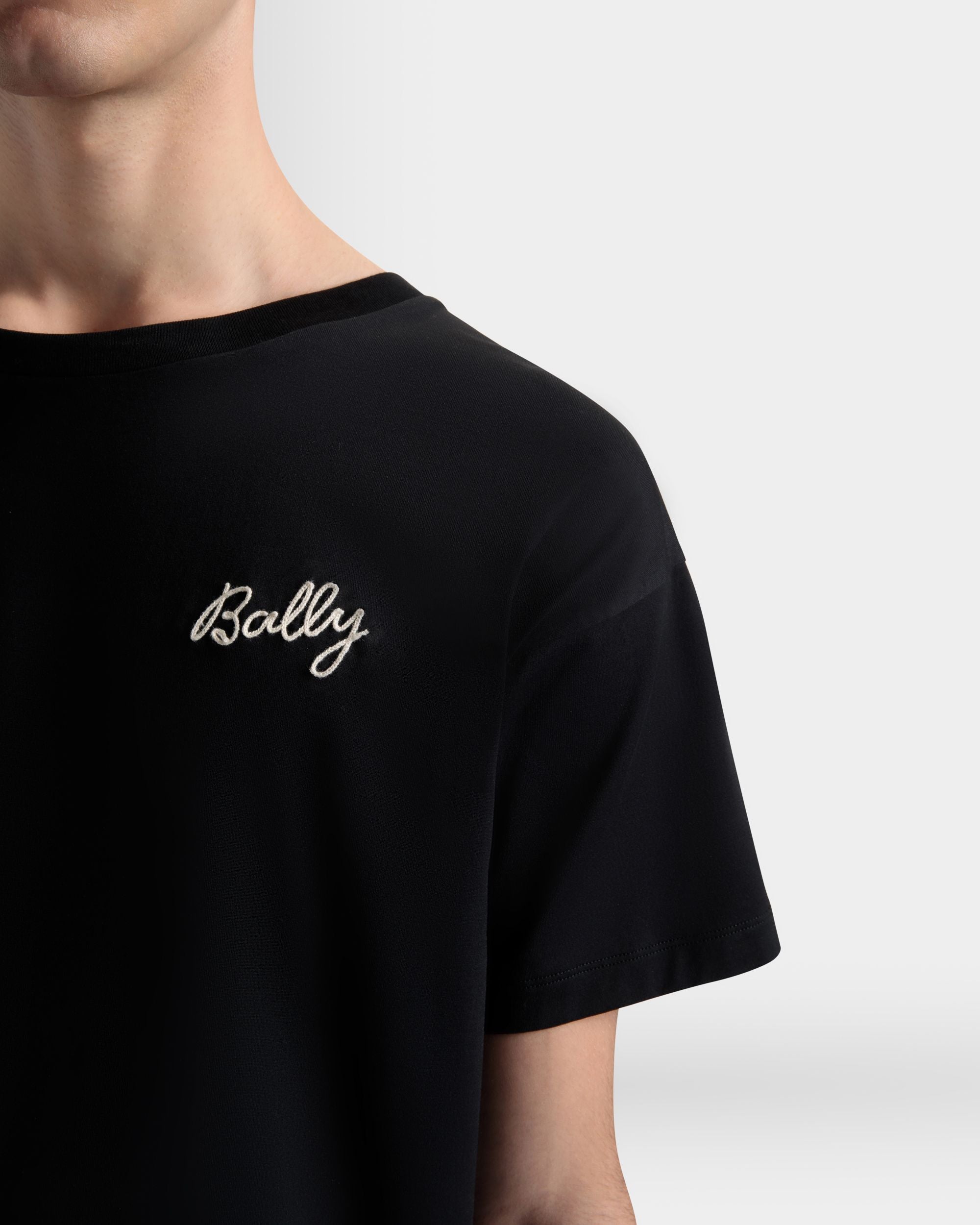 T-Shirt In Black Cotton - Men's - Bally - 04