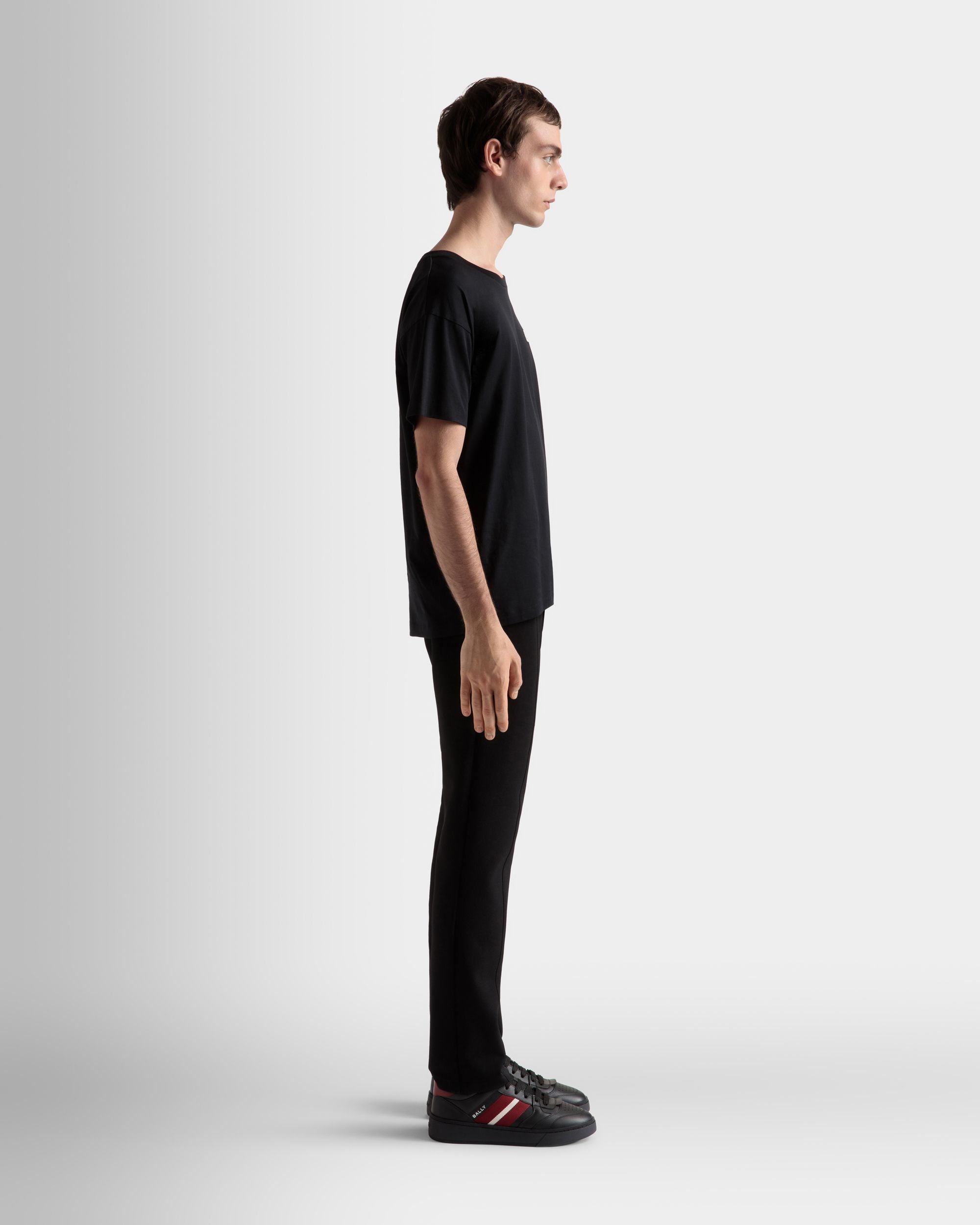 T-Shirt In Black Cotton - Men's - Bally - 05