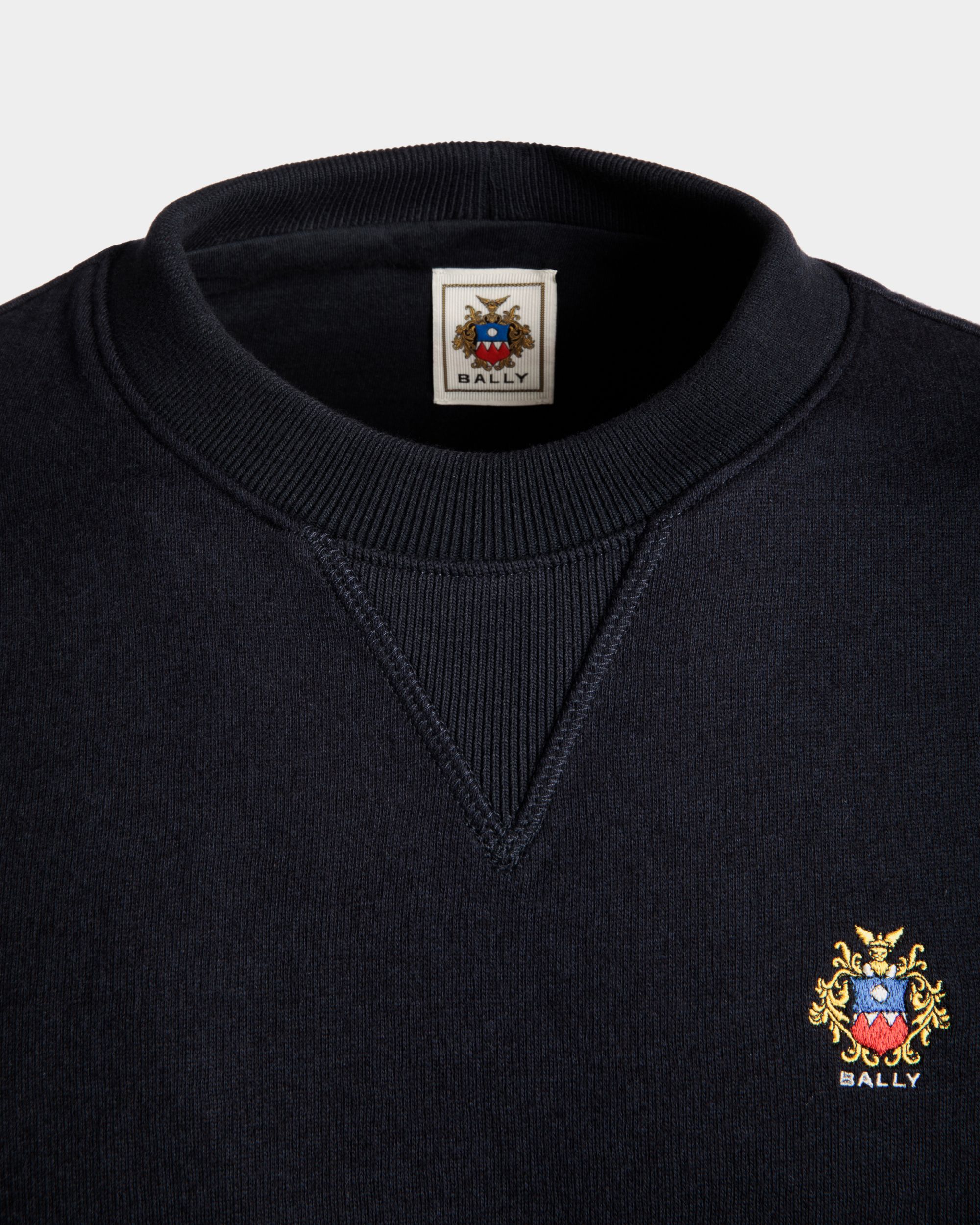 Adrien Brody Travel Collection Crewneck Sweatshirt In Navy Blue Cashmere Blend - Men's - Bally - 05