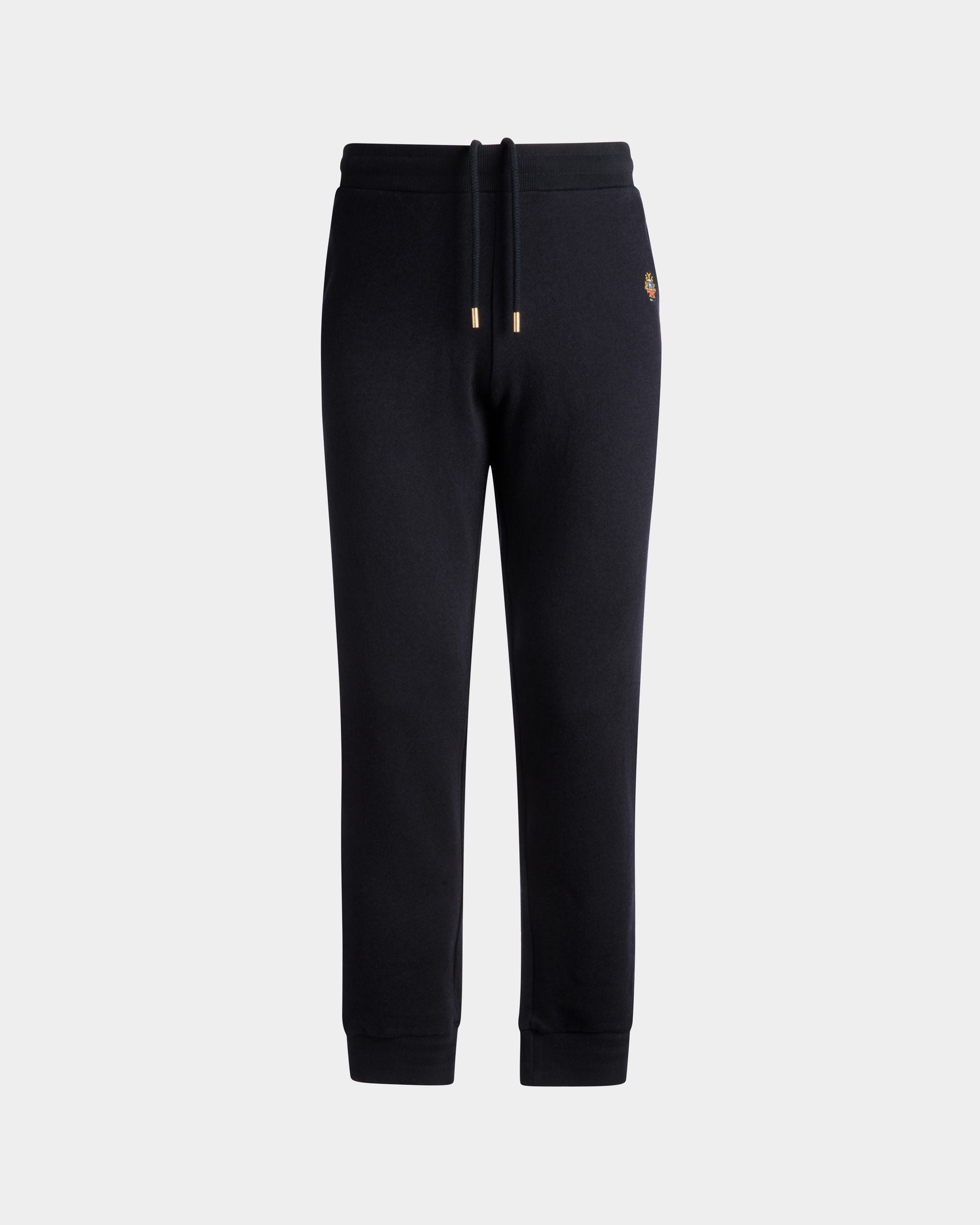 Adrien Brody Travel Collection Sweatpants In Navy Blue Cashmere Blend - Men's - Bally - 01