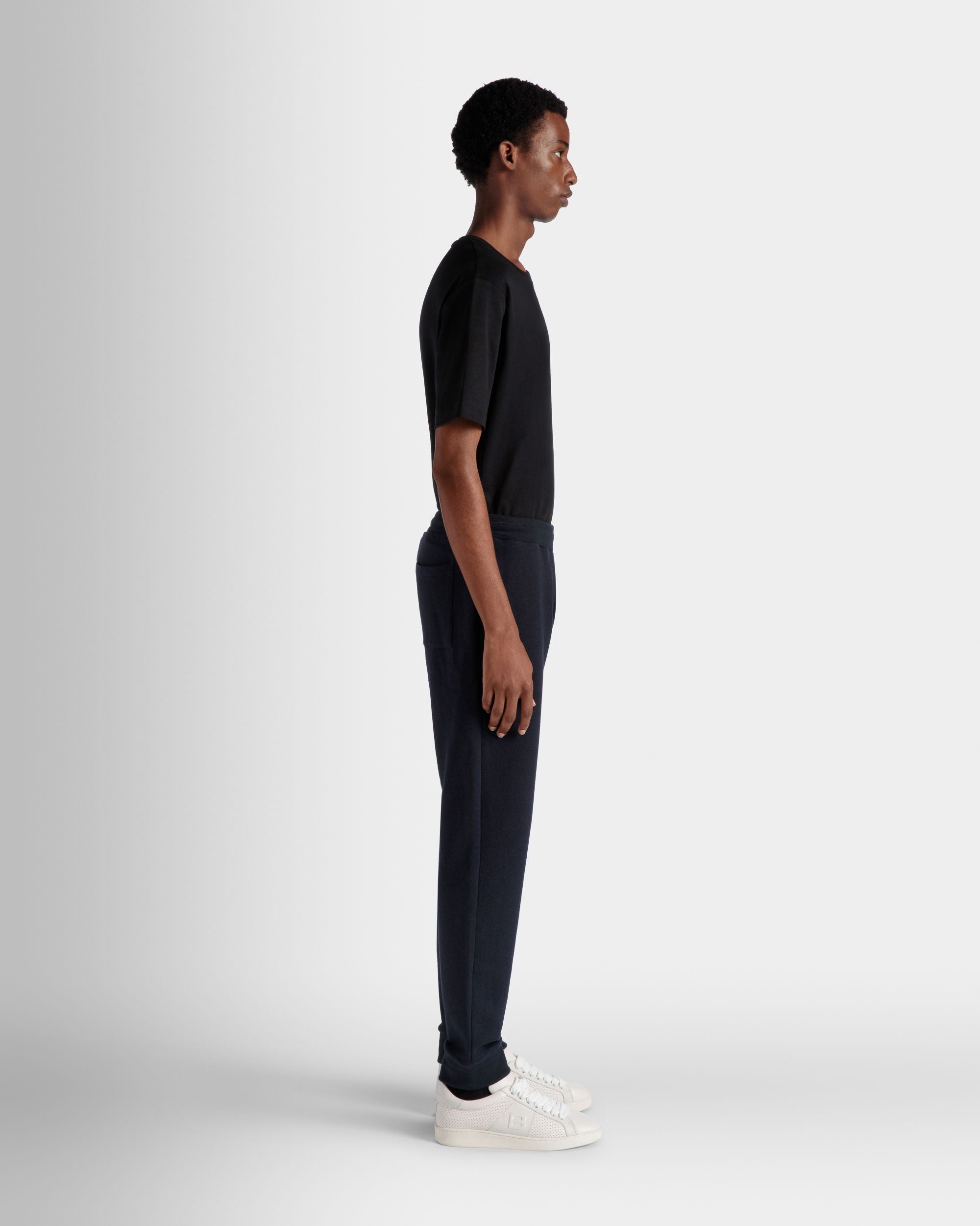 Adrien Brody Travel Collection Sweatpants In Navy Blue Cashmere Blend - Men's - Bally - 07