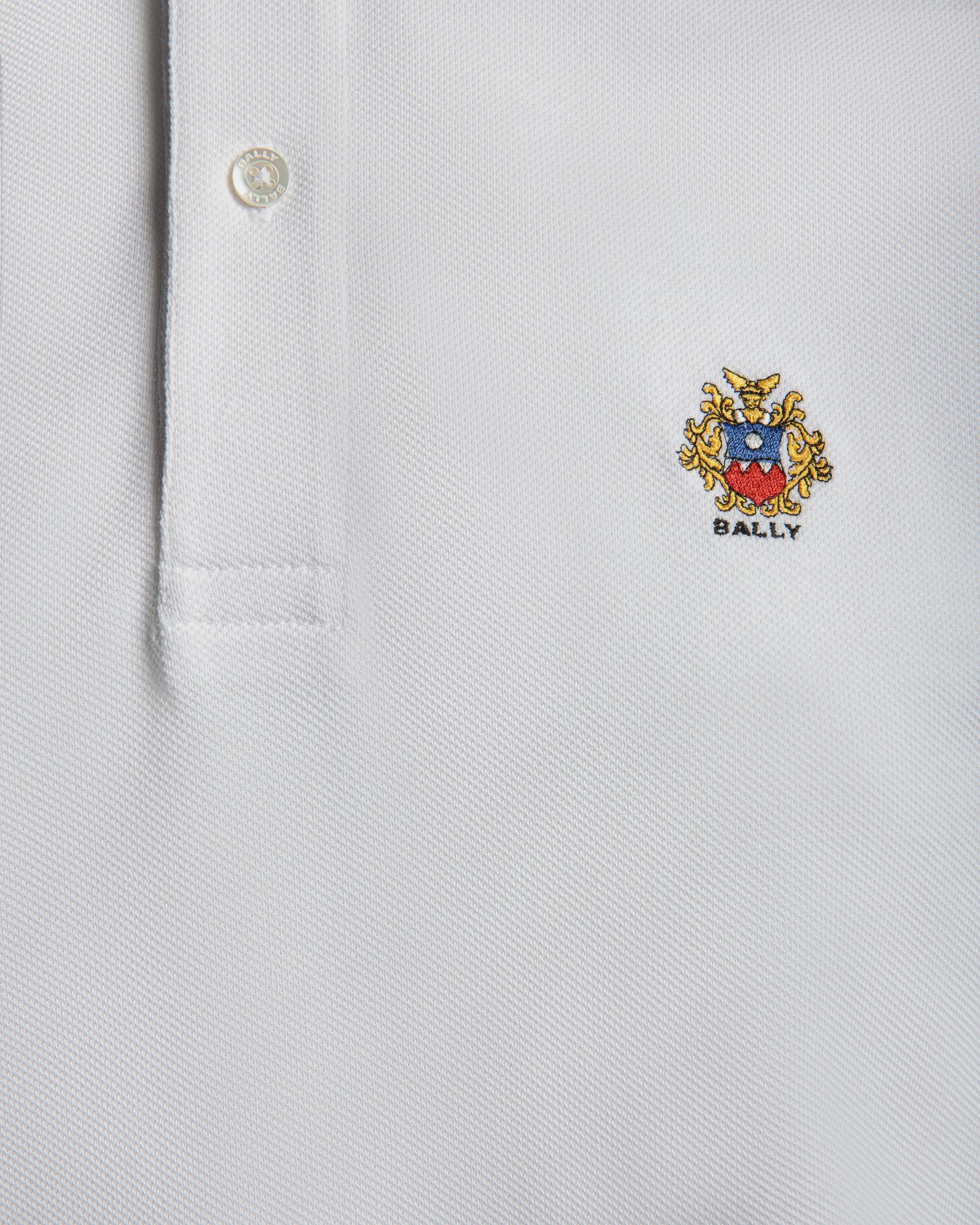 Polo Shirt in White Cotton - Men's - Bally - 02