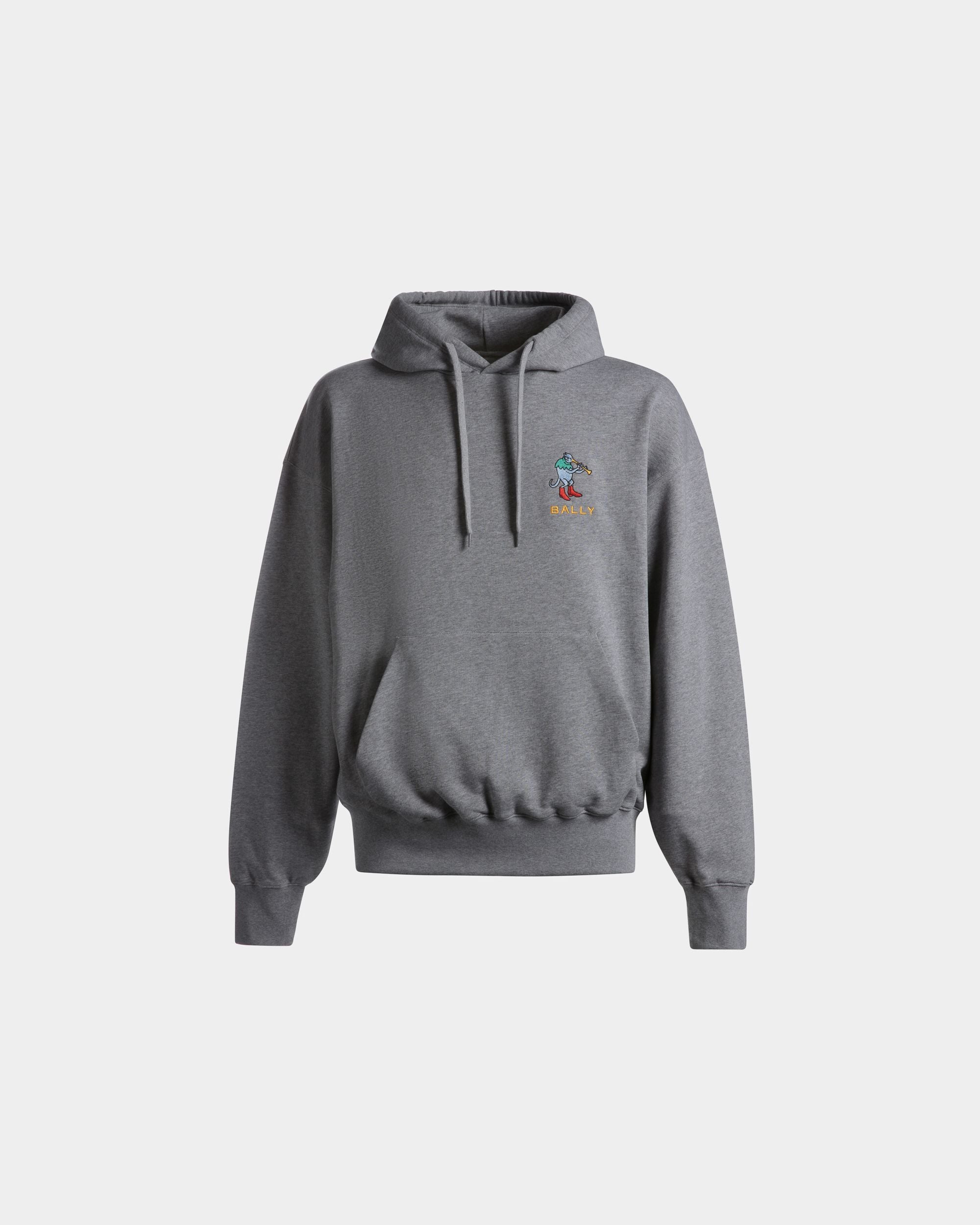 Sweatshirt in Grey Melange Cotton - Men's - Bally - 01