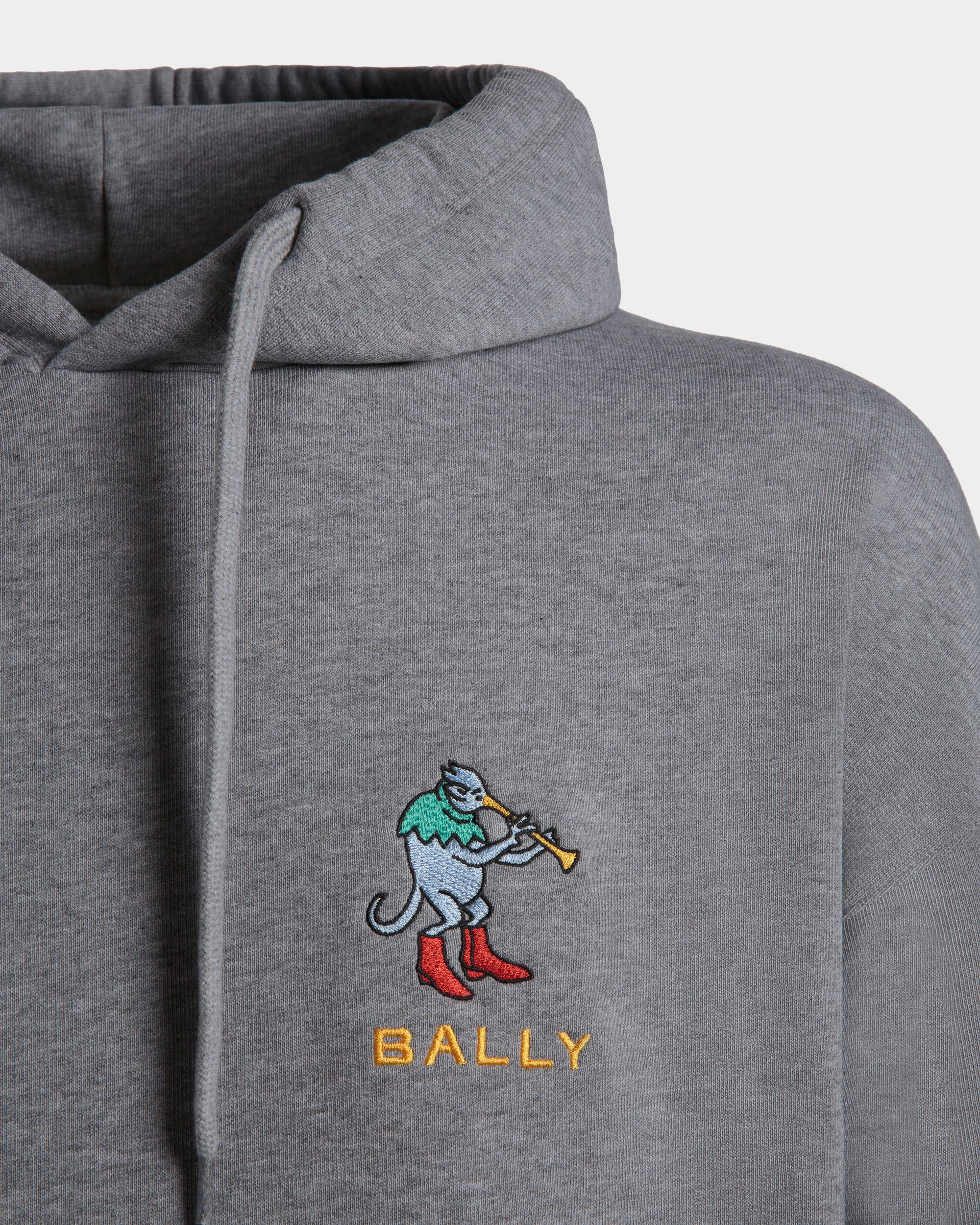 Sweatshirt in Grey Melange Cotton - Men's - Bally - 04