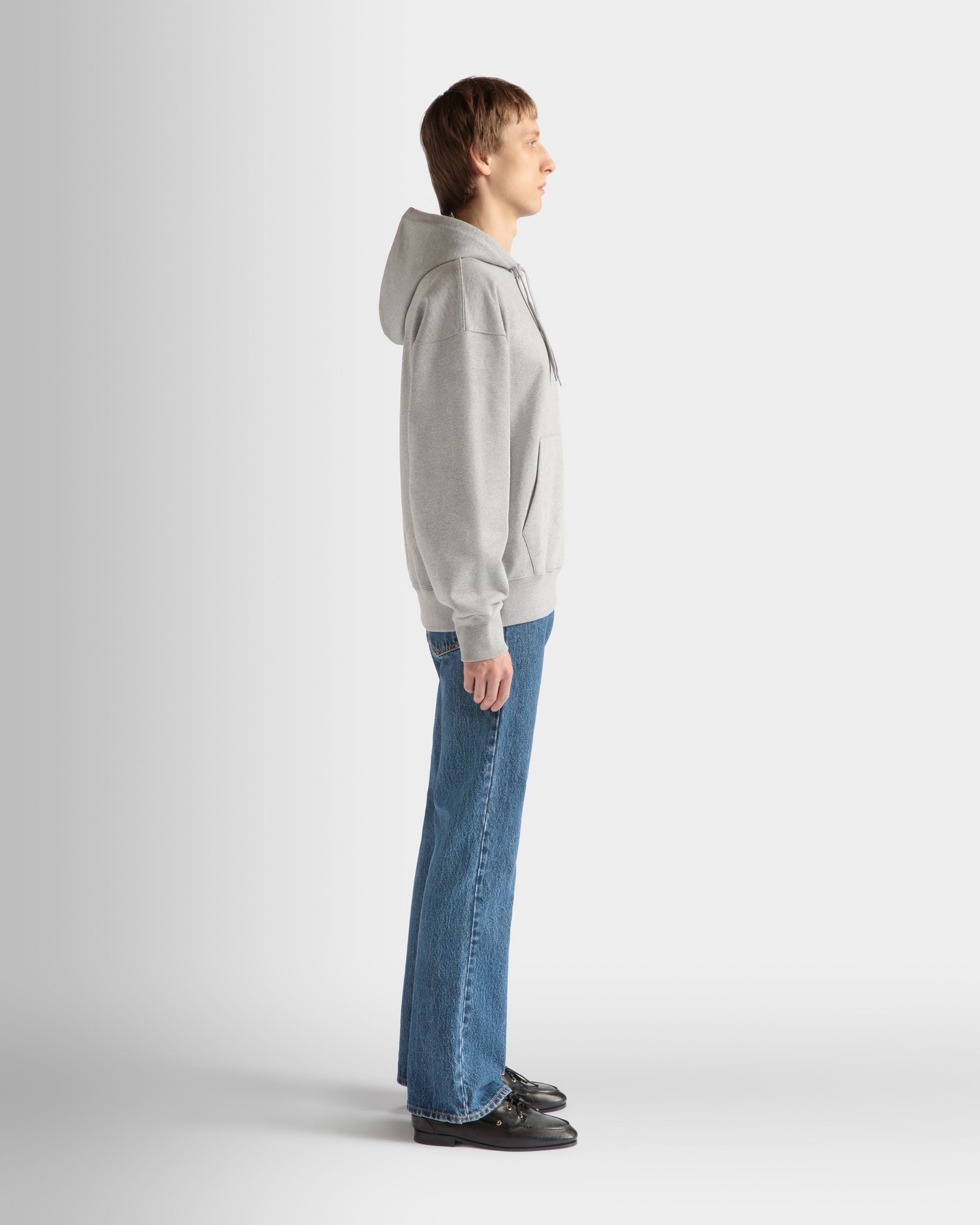 Sweatshirt in Grey Melange Cotton - Men's - Bally - 05
