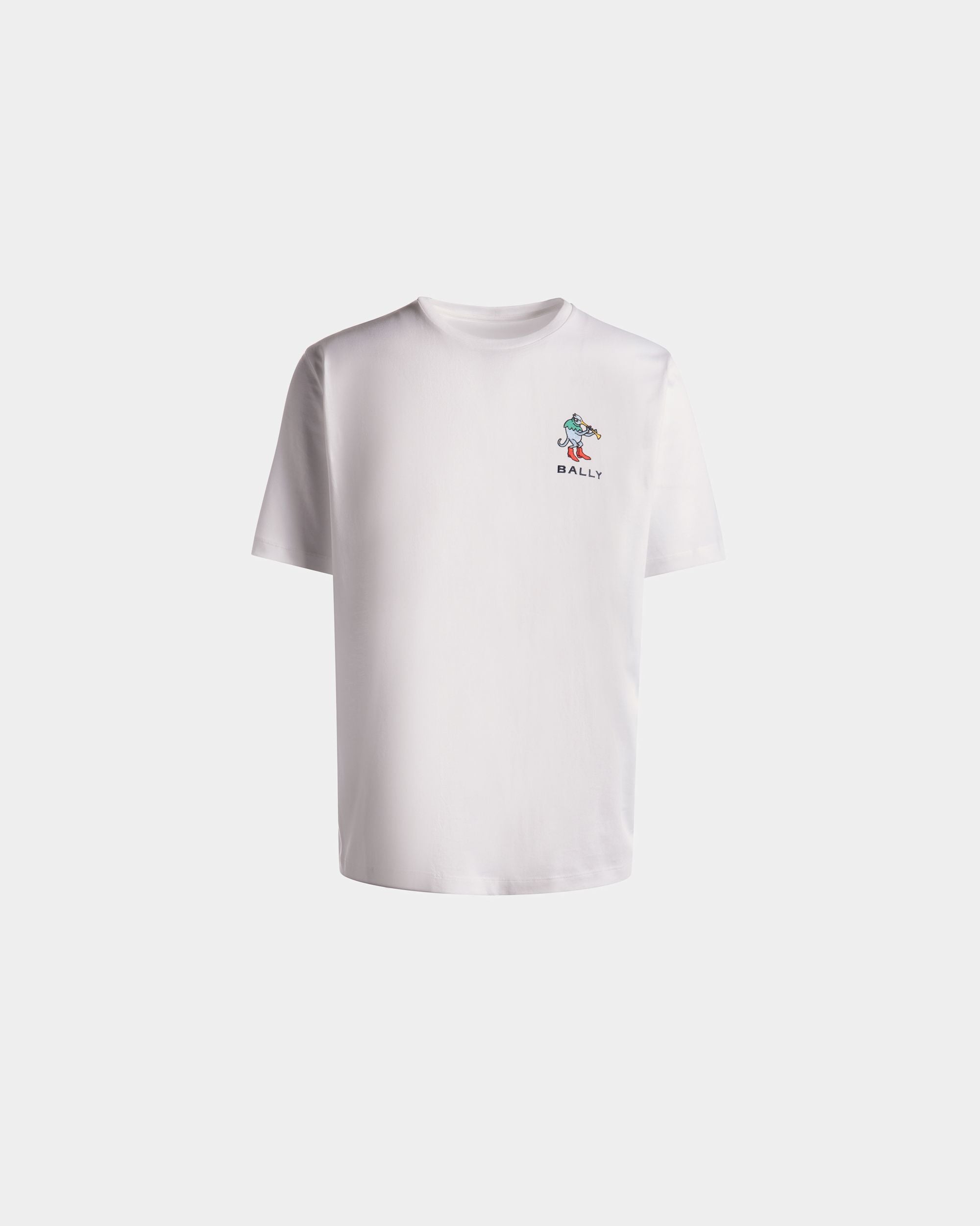 T-Shirt in White Cotton - Men's - Bally - 01