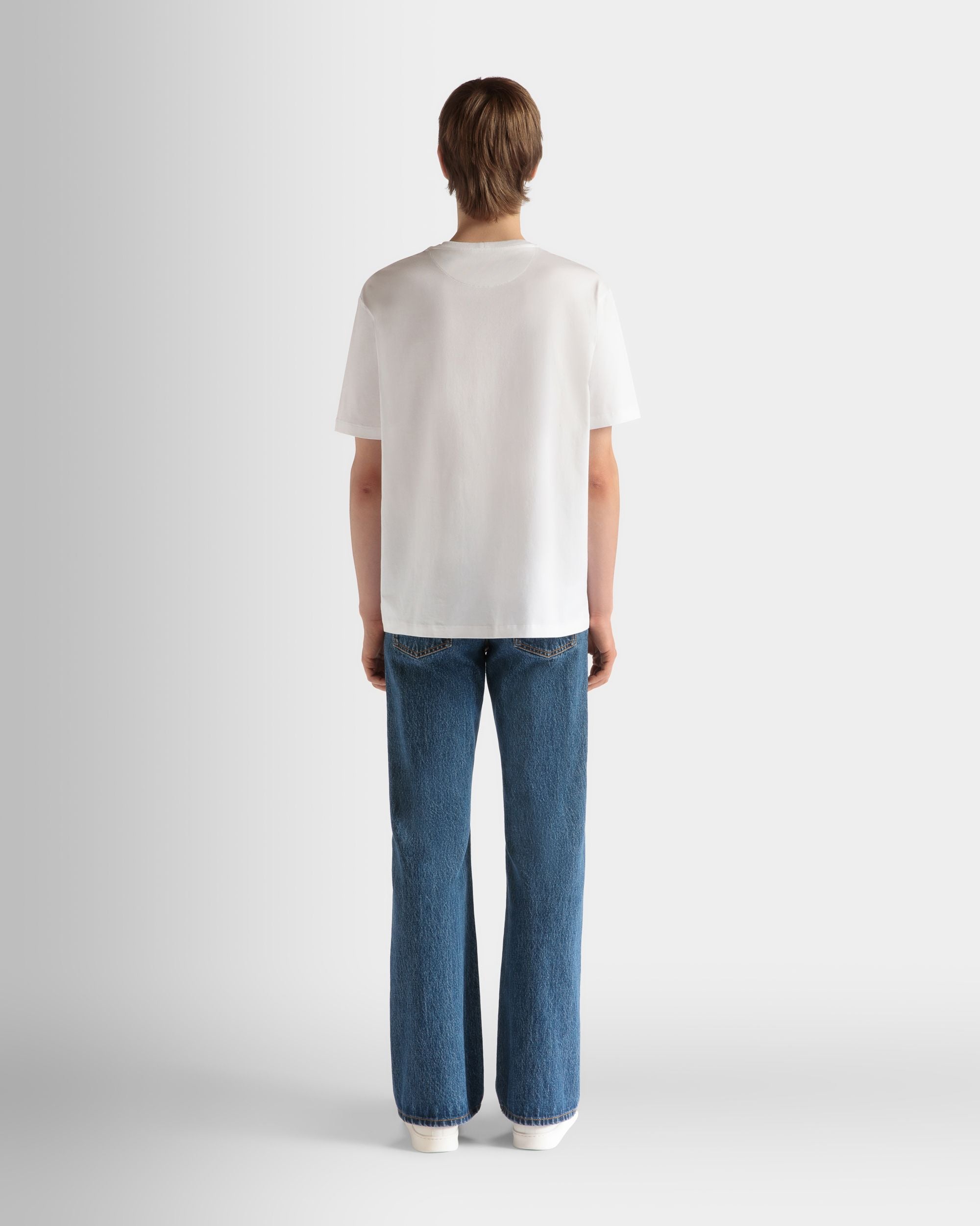 T-Shirt in White Cotton - Men's - Bally - 06