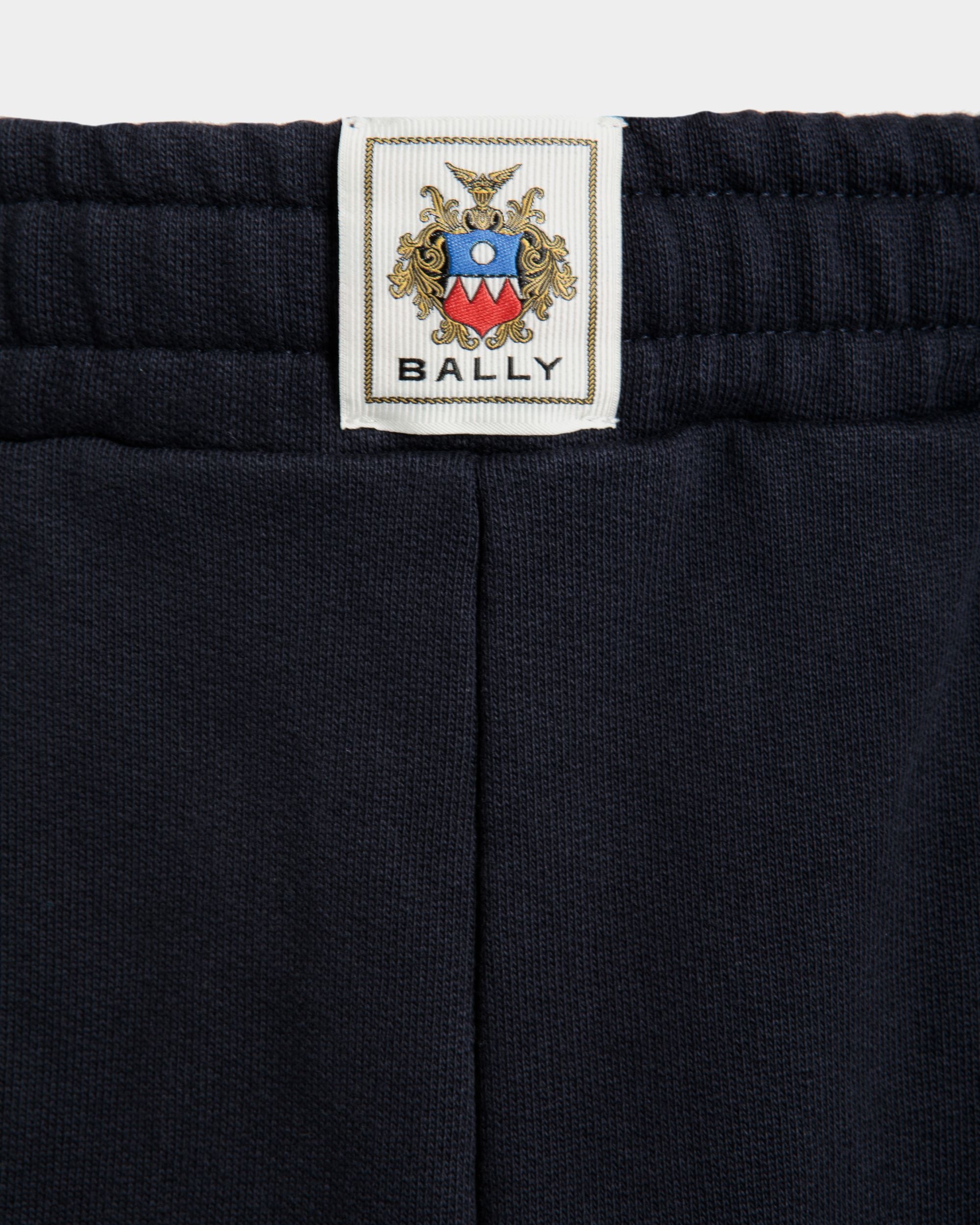 Shorts With a Bally Crest in Navy Blue Cotton - Men's - Bally - 02