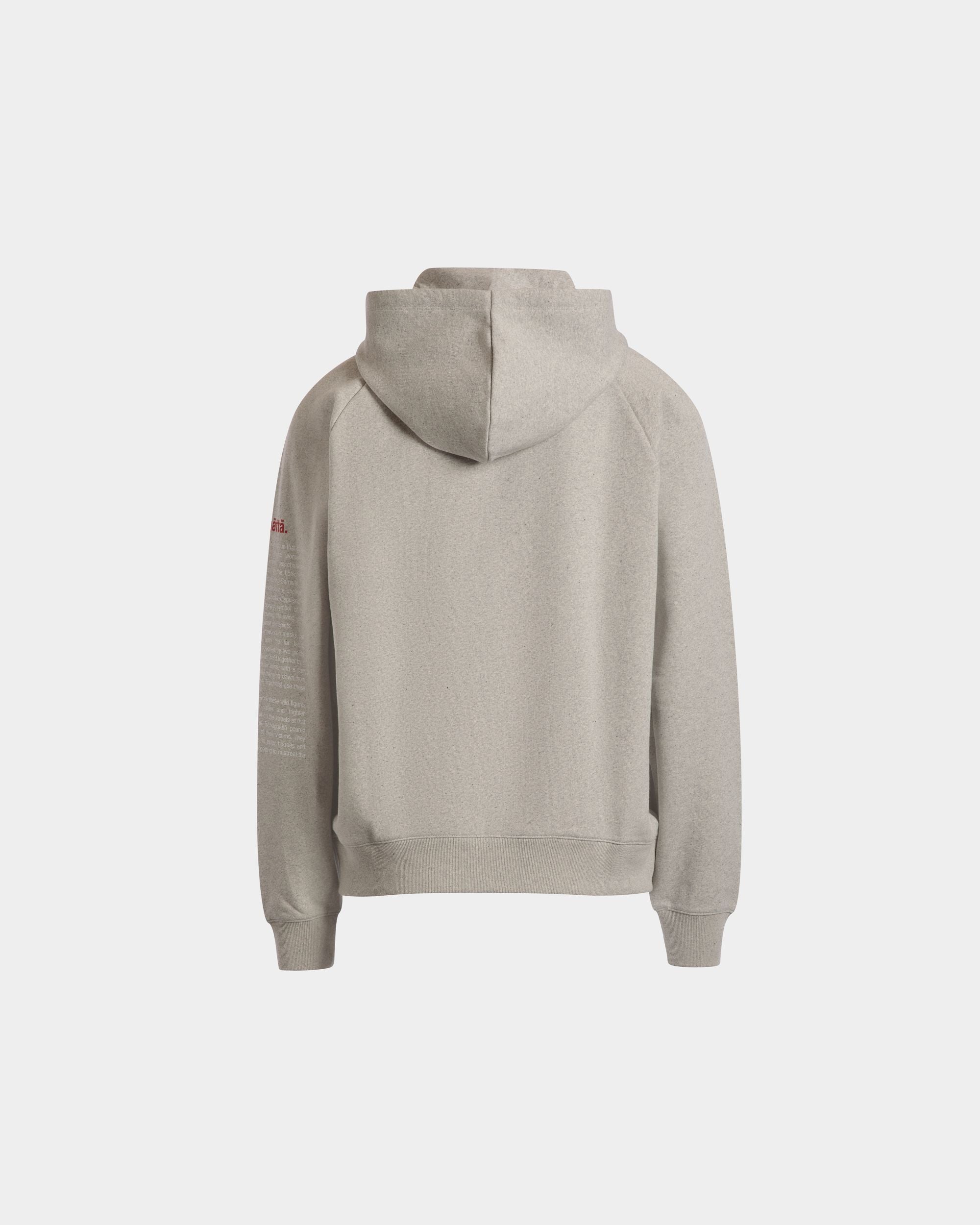 Hoodie With Forest Mask In Grey Melange Cotton - Men's - Bally - 03