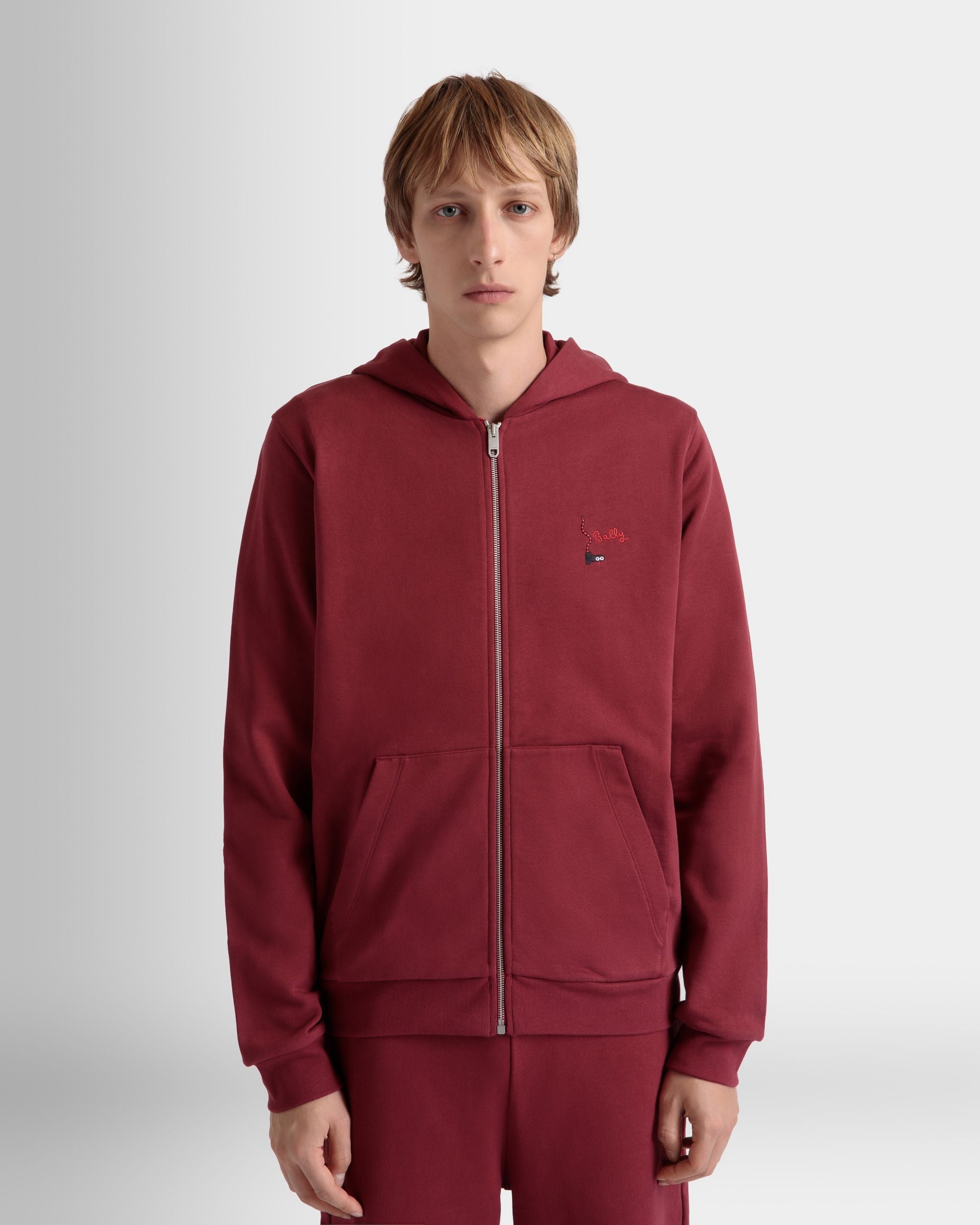 Hoodie in Sirah Cotton - Men's - Bally - 08