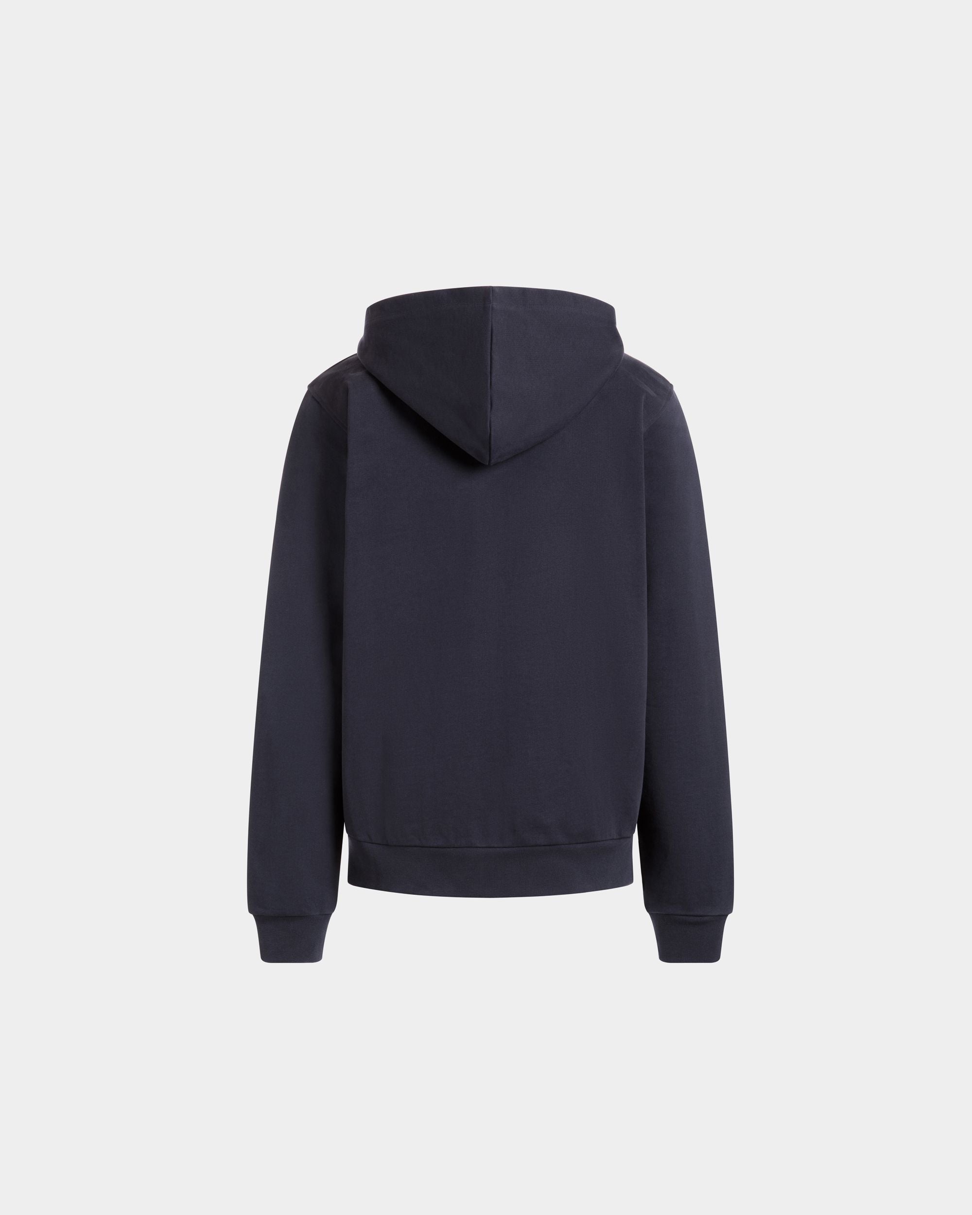 Hoodie in Navy Blue Cotton - Men's - Bally - 07