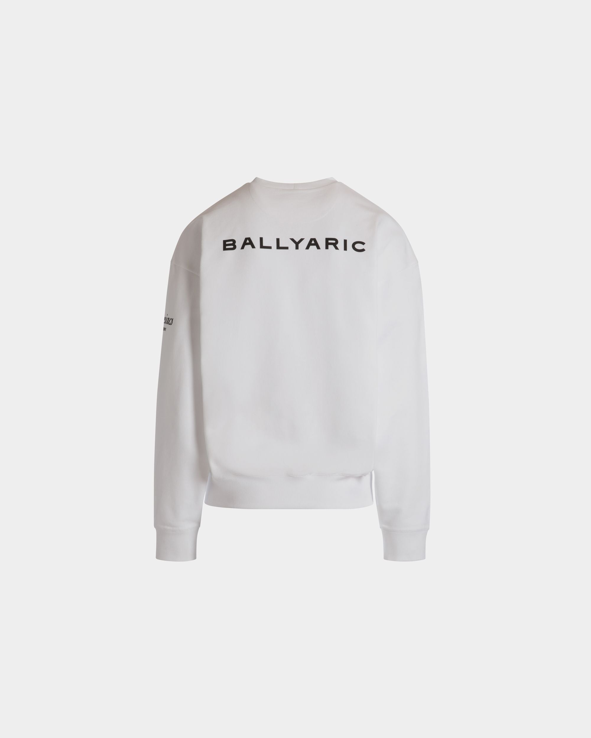DJ Leo Mas x Bally Crewneck Sweatshirt in White Cotton - Men's - Bally - 03