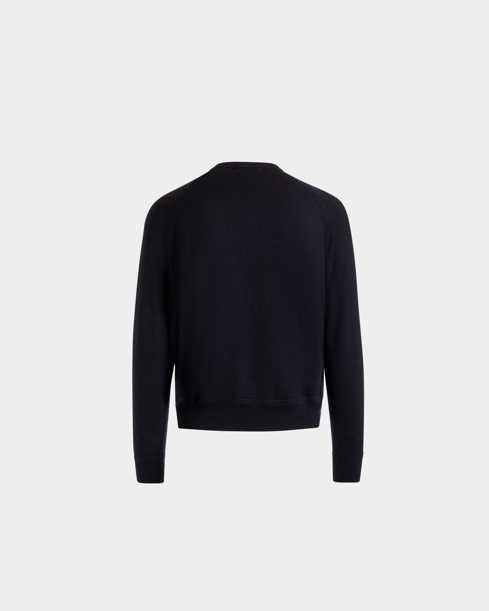 Crewneck in Navy Blue Cashmere Silk - Men's - Bally - 03