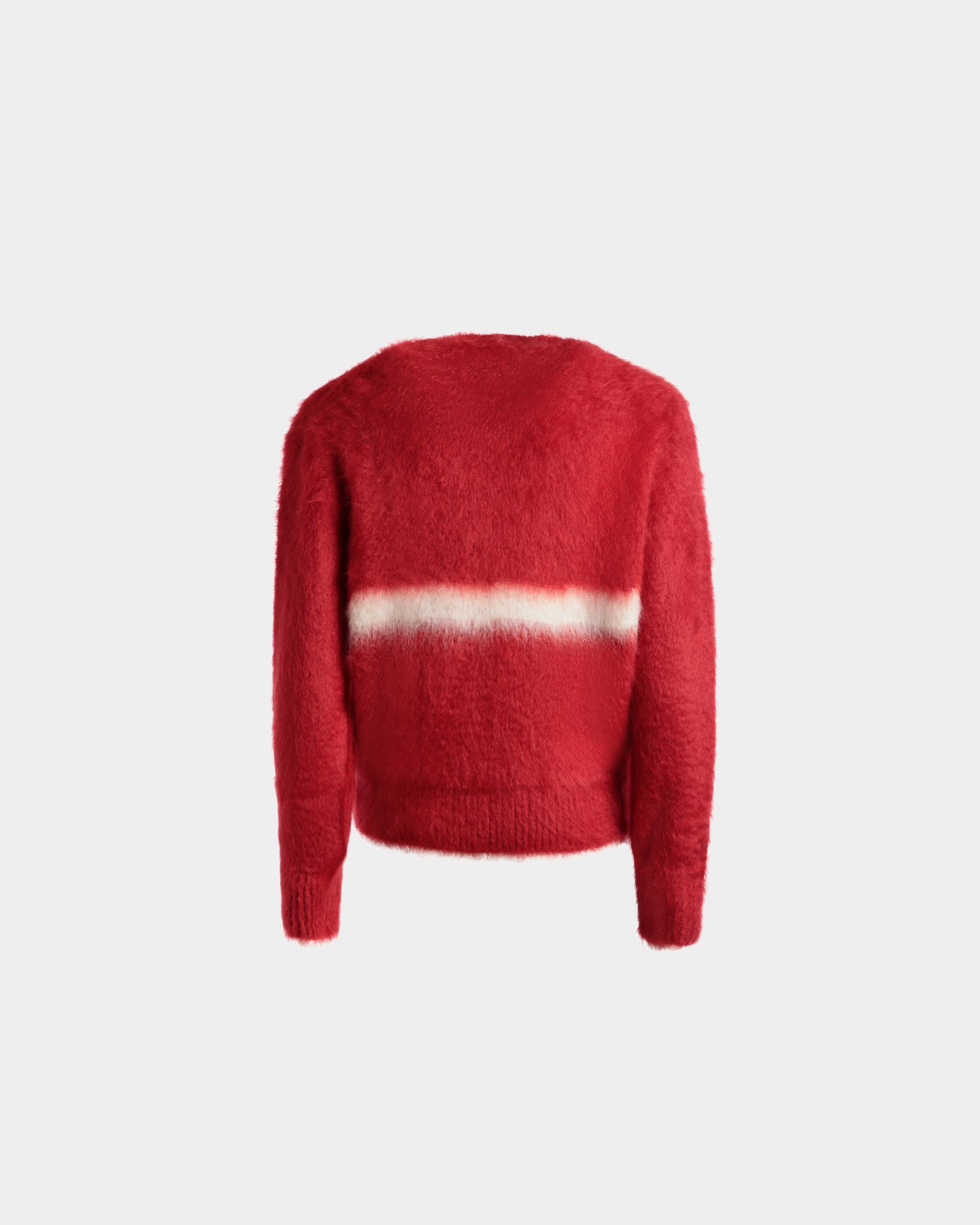 Crewneck Sweater In Red Mohair And Silk - Men's - Bally - 07
