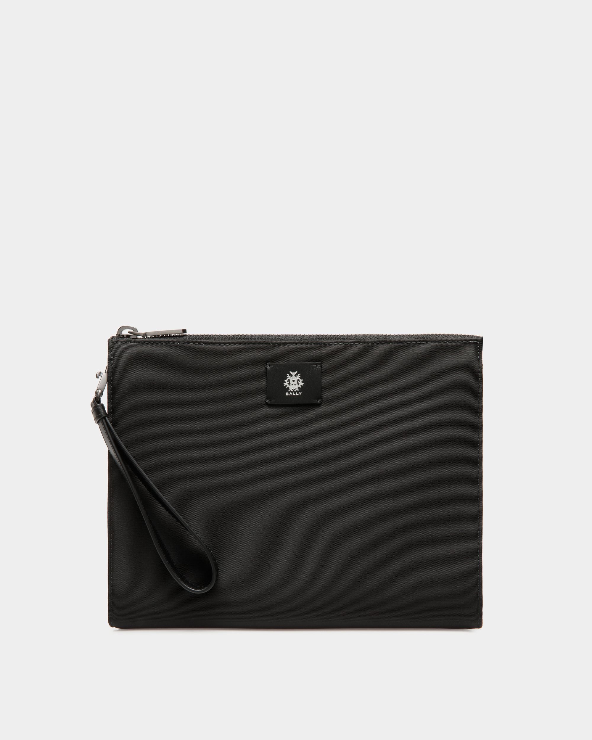 Adrien Brody Travel Collection Pochette In Black And Yellow Nylon - Men's - Bally - 01