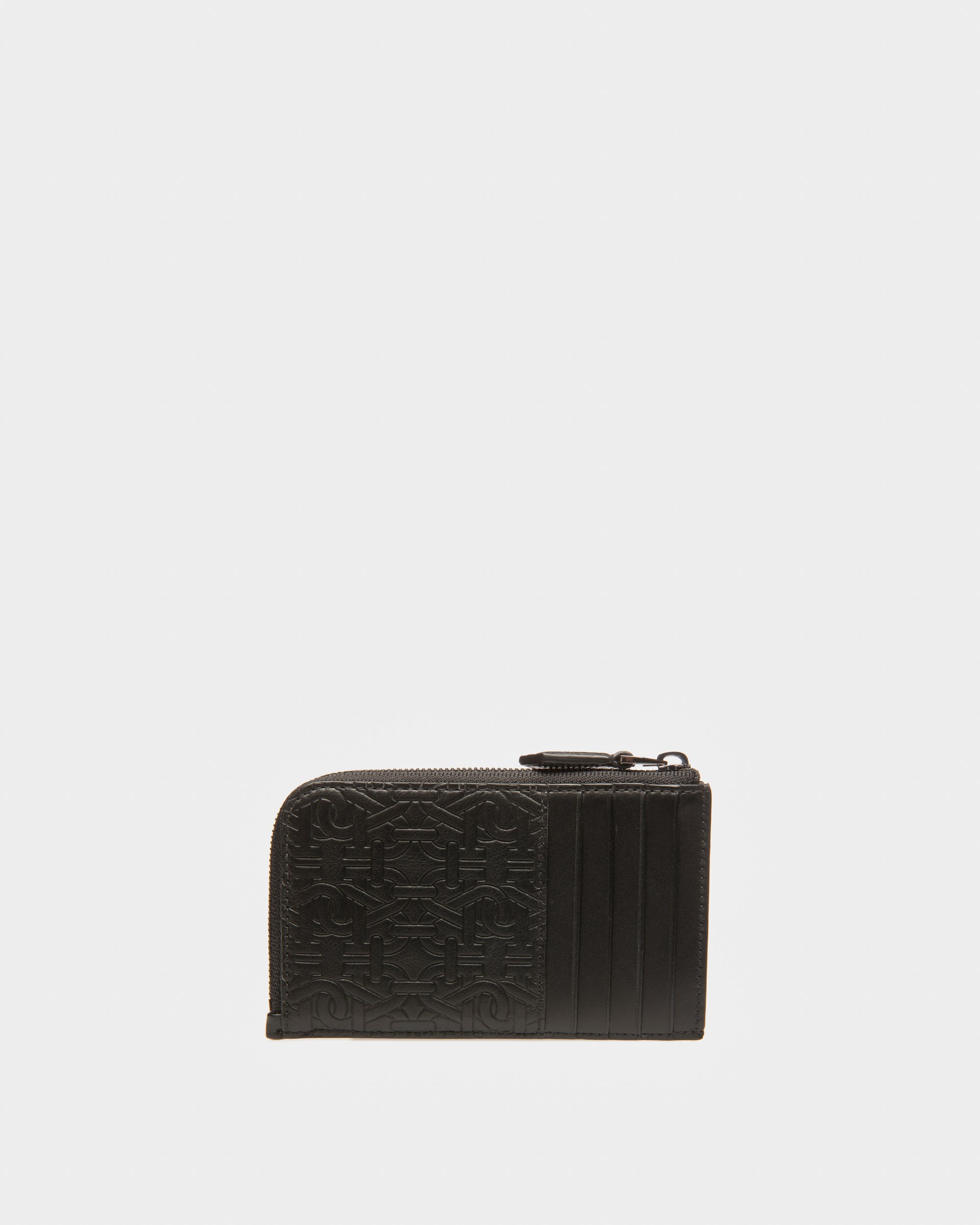 Bord Leather Card Holder In Black - Men's - Bally - 02