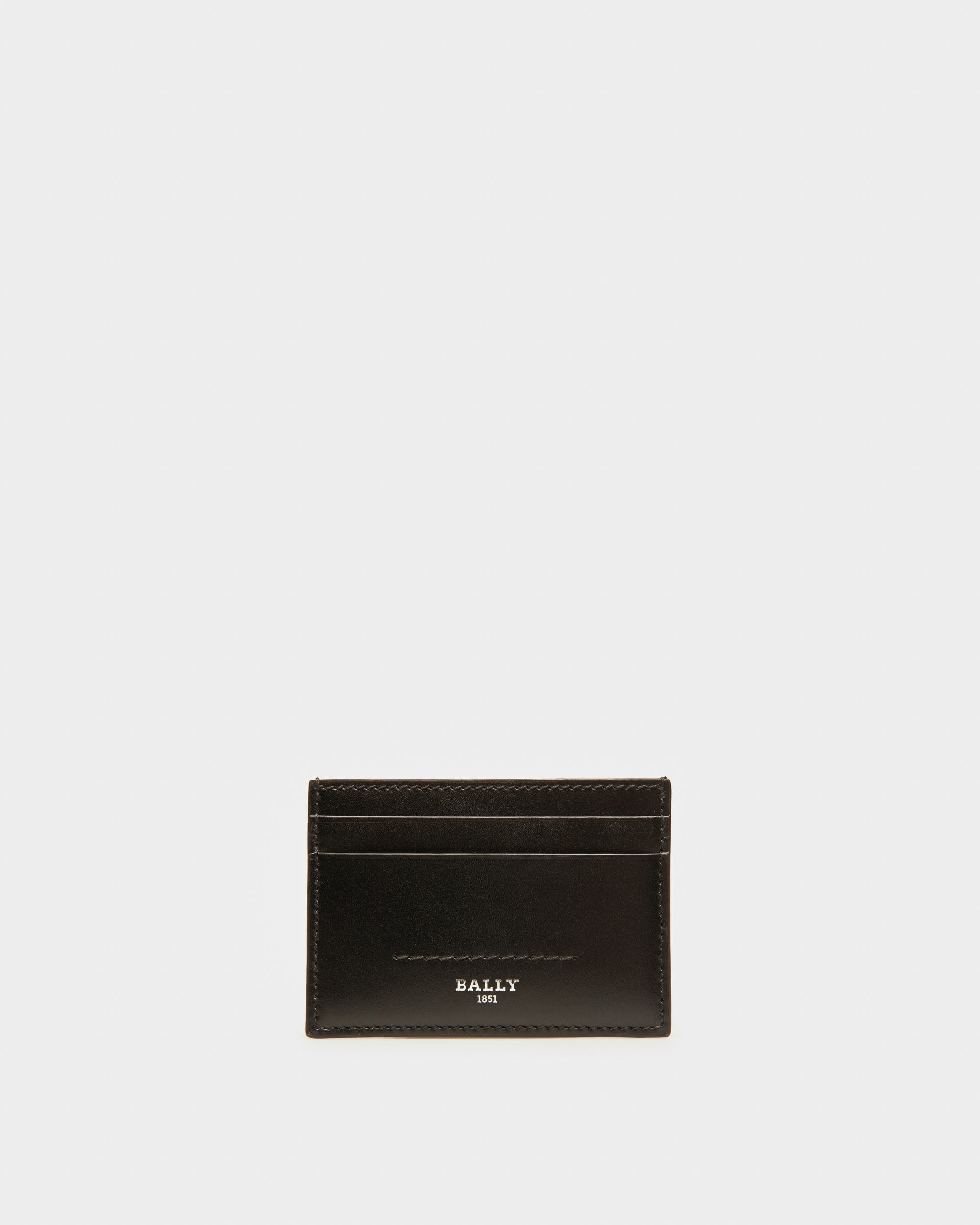Schar Leather Card Holder In Black - Men's - Bally - 01