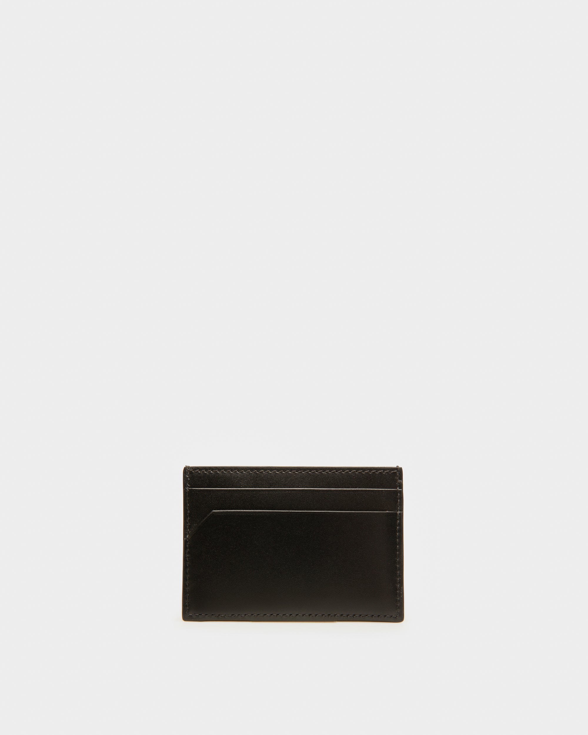 Schar Leather Card Holder In Black - Men's - Bally - 02