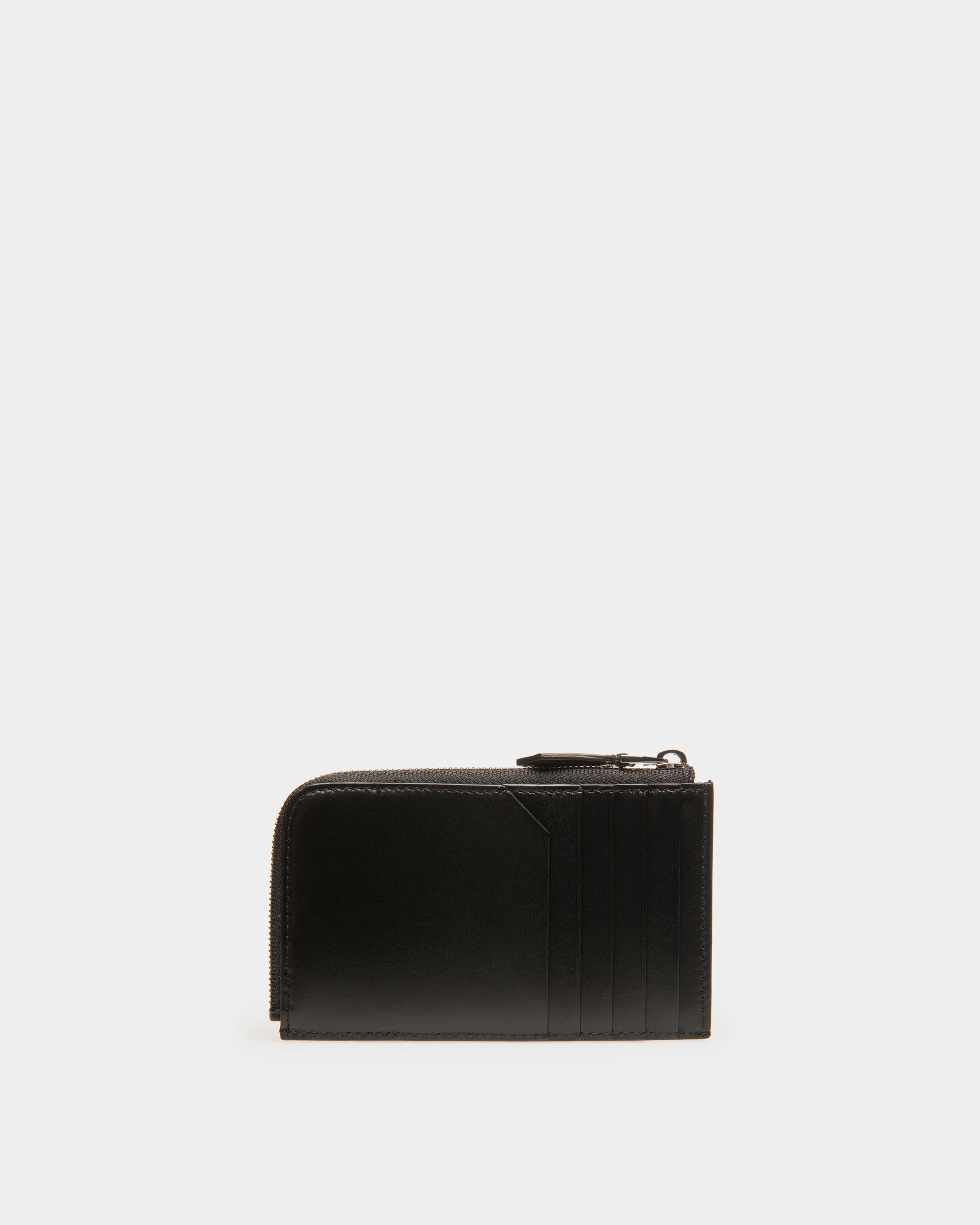 Scord Leather Card Holder In Black - Men's - Bally - 02