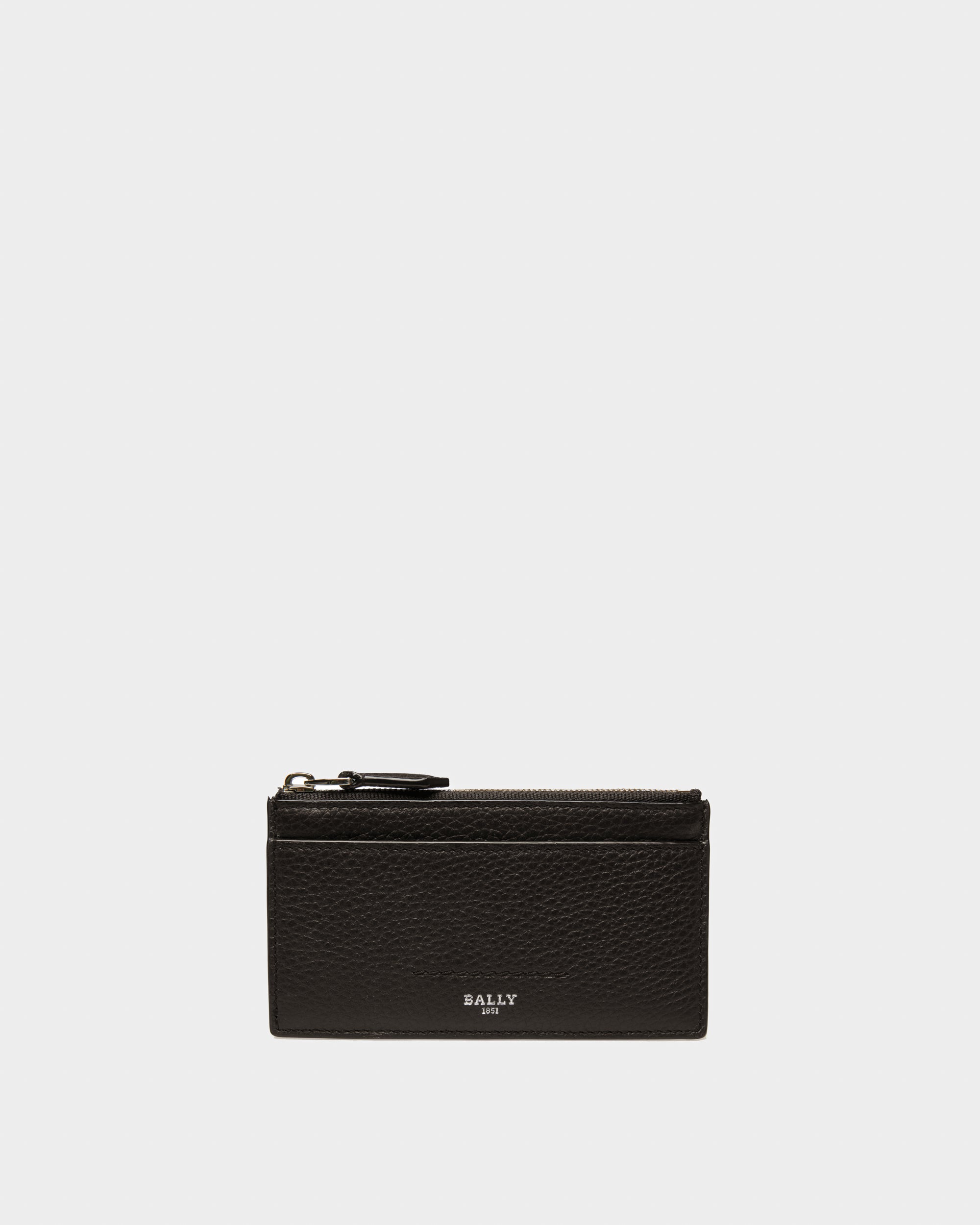 Sythom Leather Business Card Holder In Black - Men's - Bally - 01