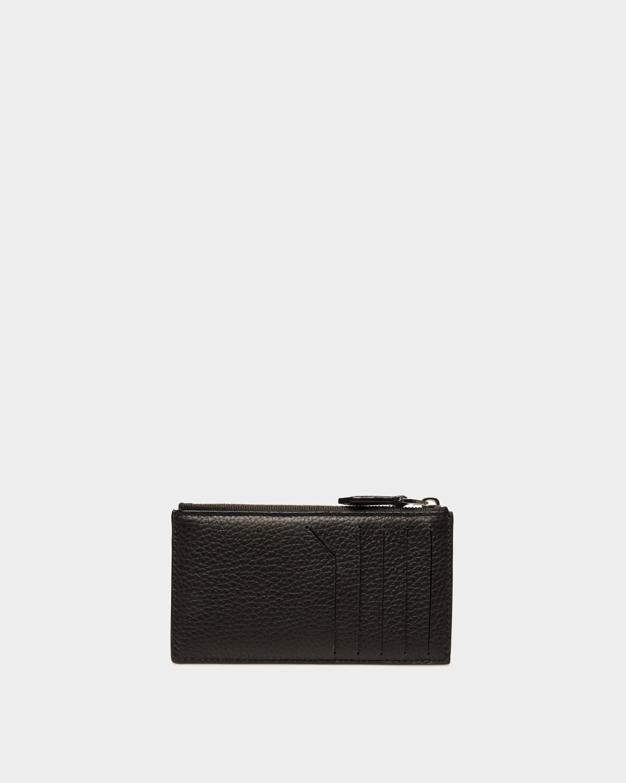 Sythom Leather Business Card Holder In Black - Men's - Bally - 02