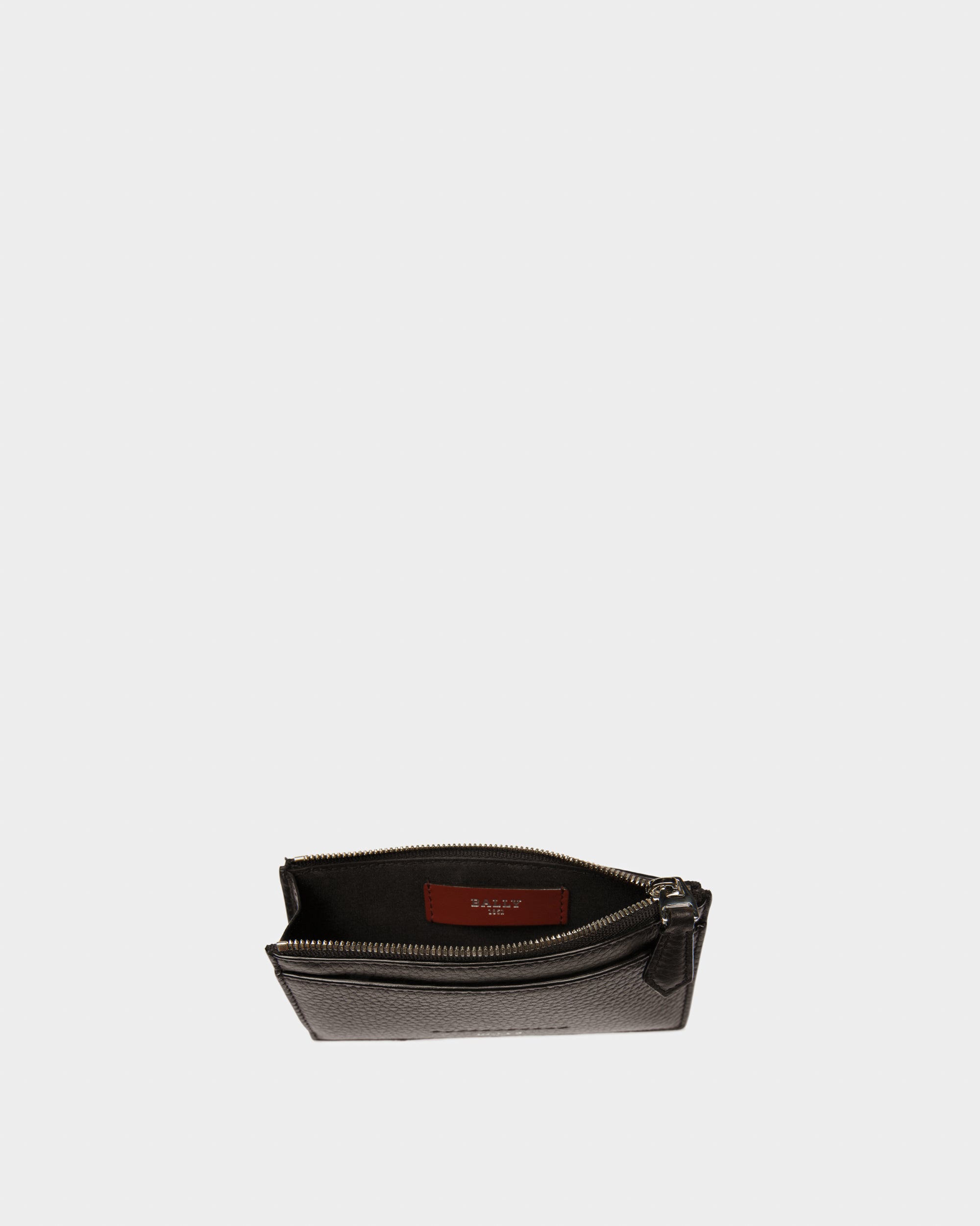 Sythom Leather Business Card Holder In Black - Men's - Bally - 03