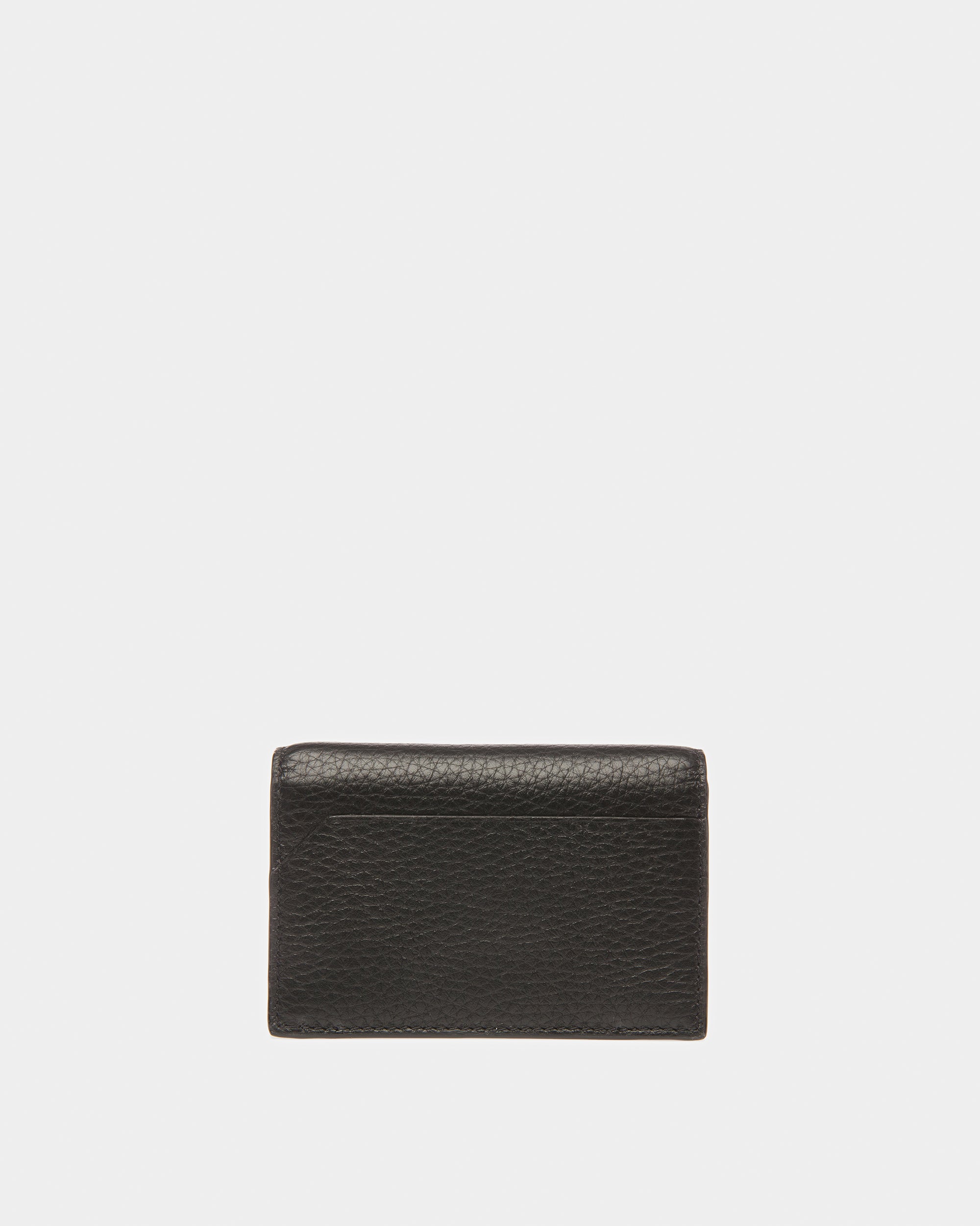 Screnty Grained Leather Card Holder In Black - Men's - Bally - 02