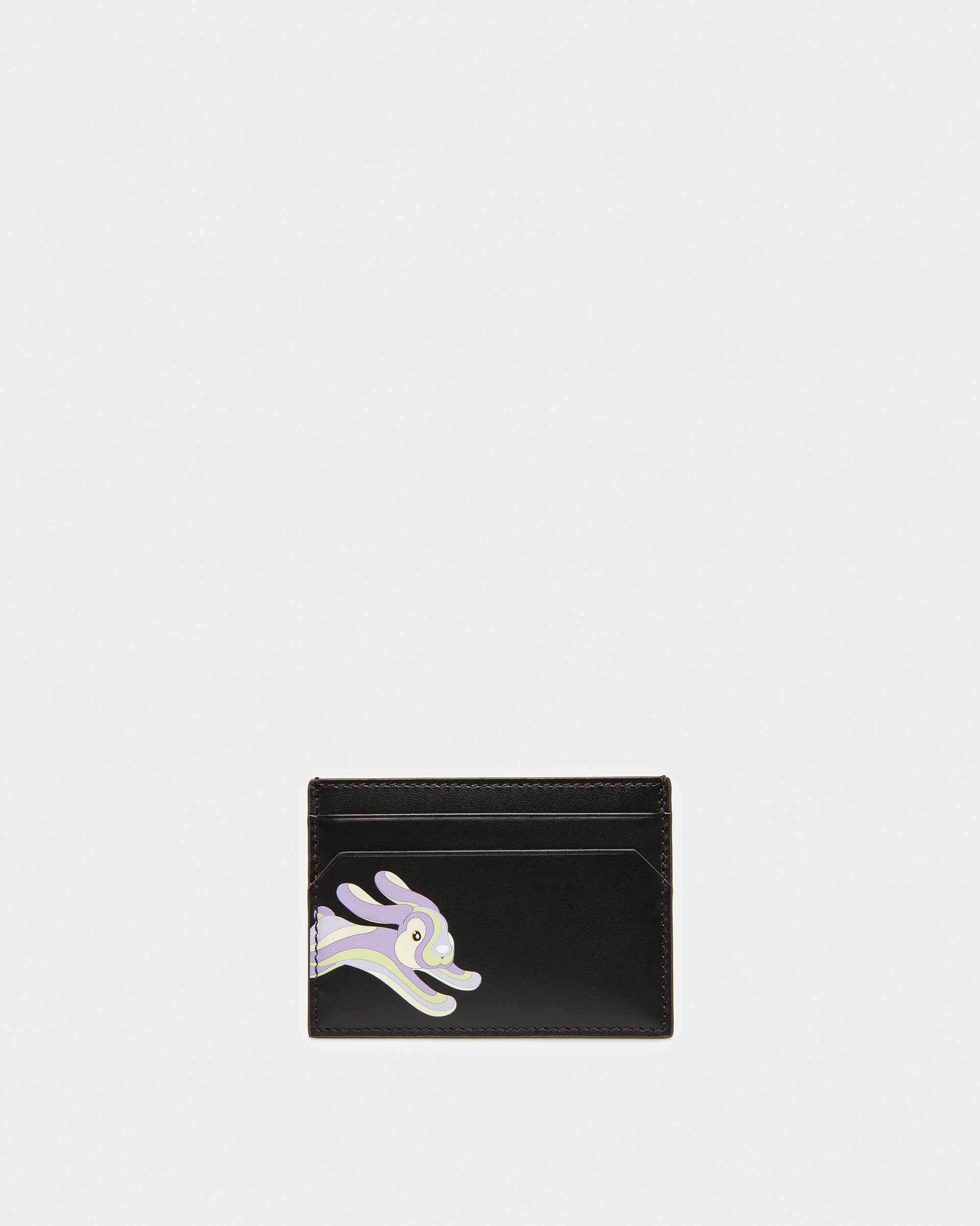 Bhar Leather Classic Card Holder In Black - Men's - Bally - 02