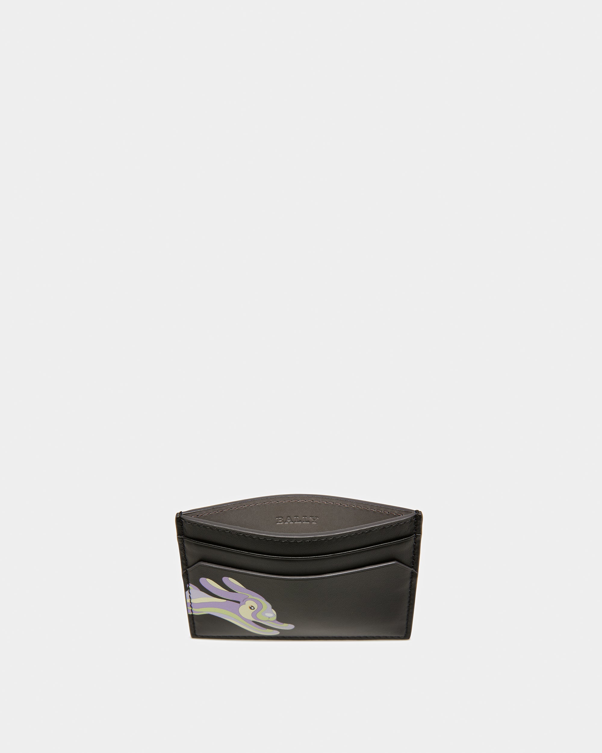 Bhar Leather Classic Card Holder In Black - Men's - Bally - 03
