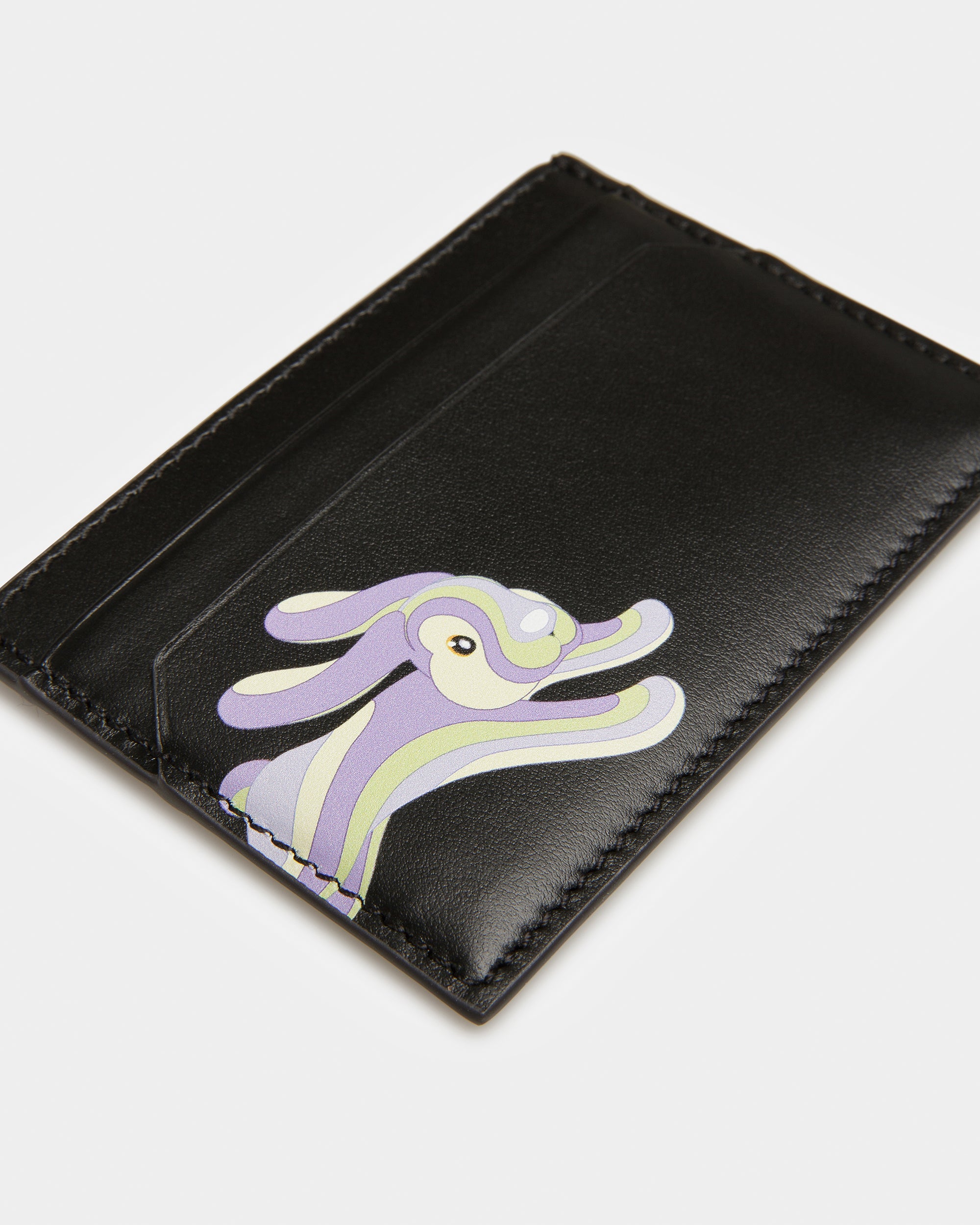 Bhar Leather Classic Card Holder In Black - Men's - Bally - 04