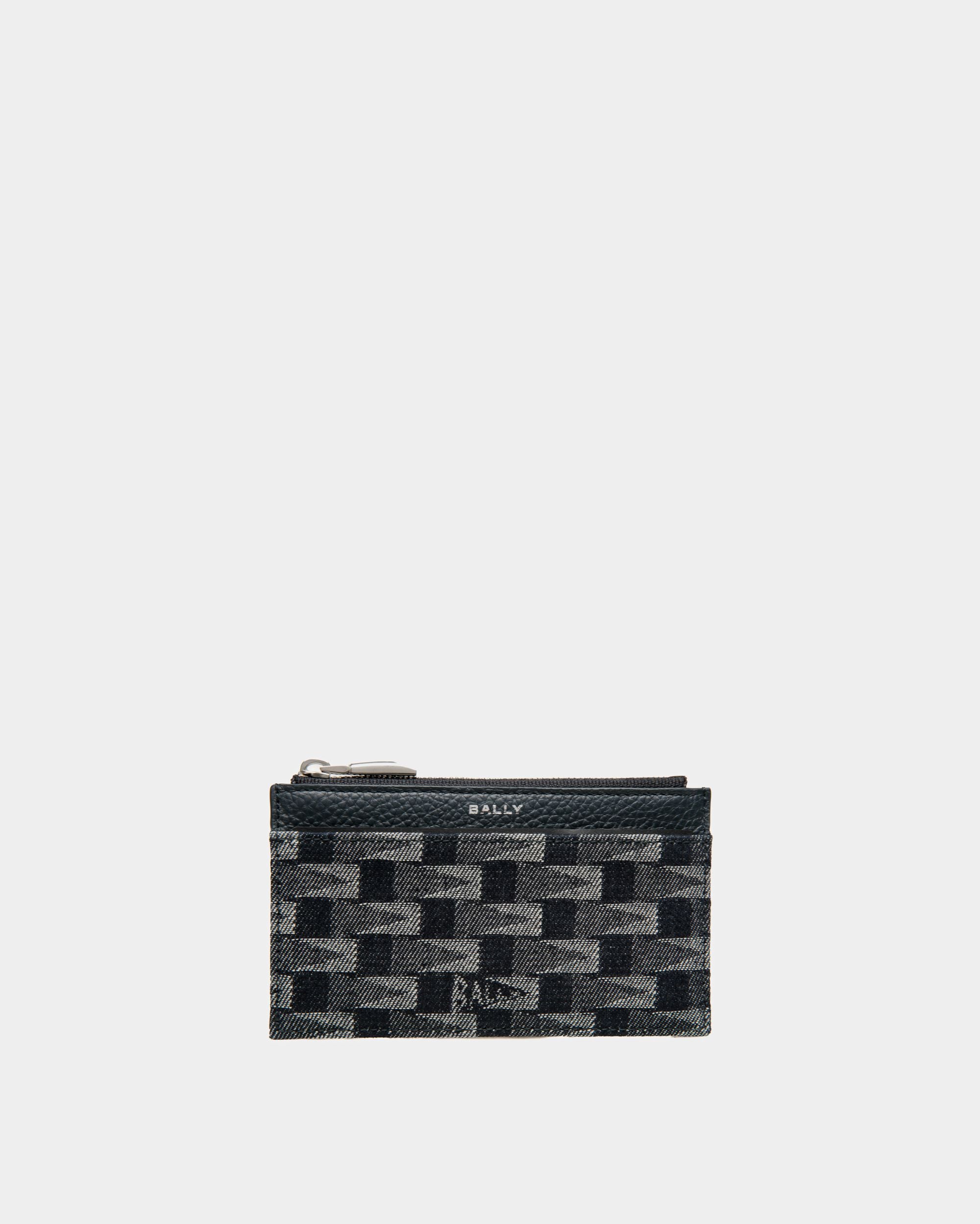 Pennant Coin Card Holder in Denim - Men's - Bally - 01
