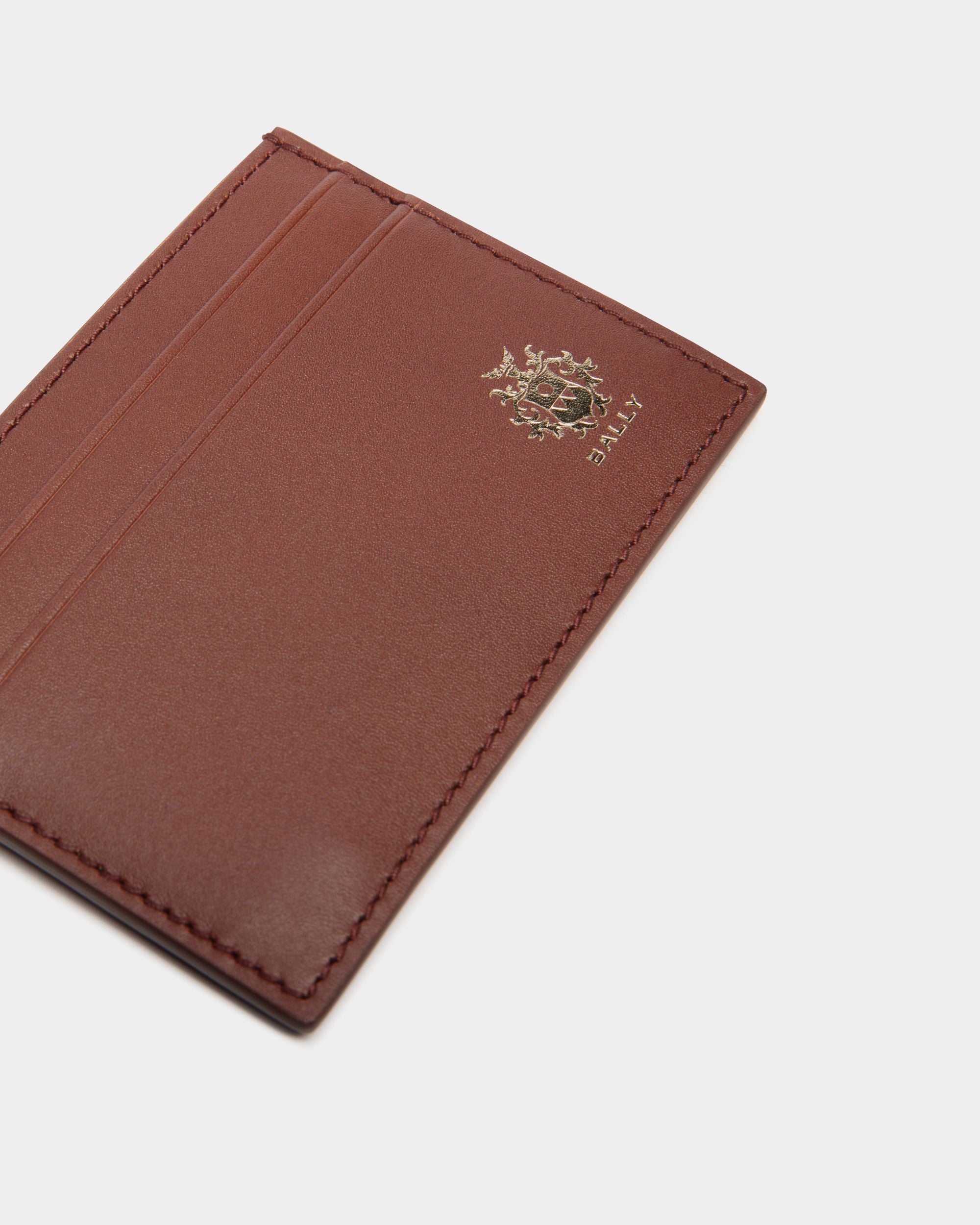 Beckett Card Holder In Brown Leather - Men's - Bally - 04