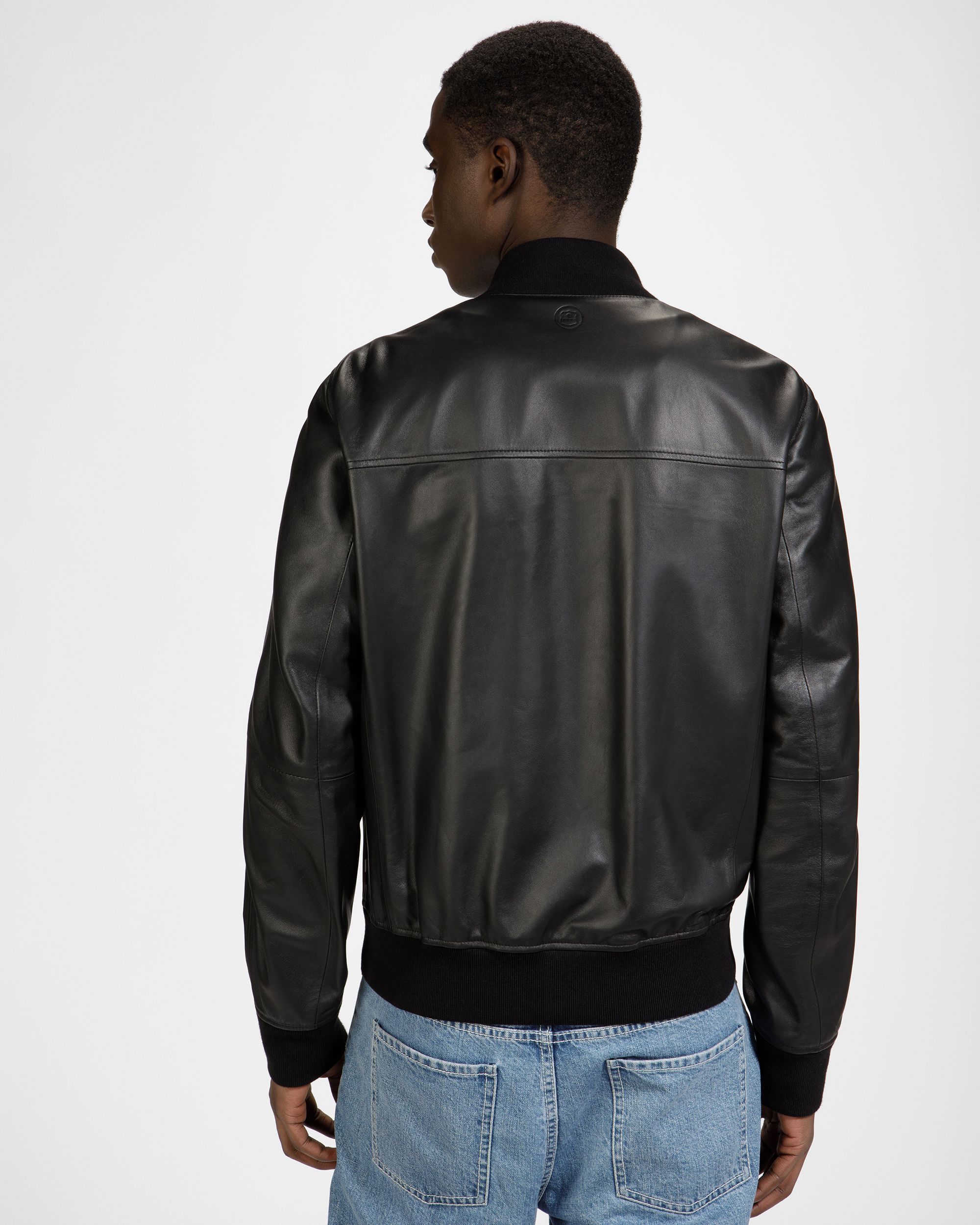 Leather Bomber Jacket In Black - Men's - Bally - 04