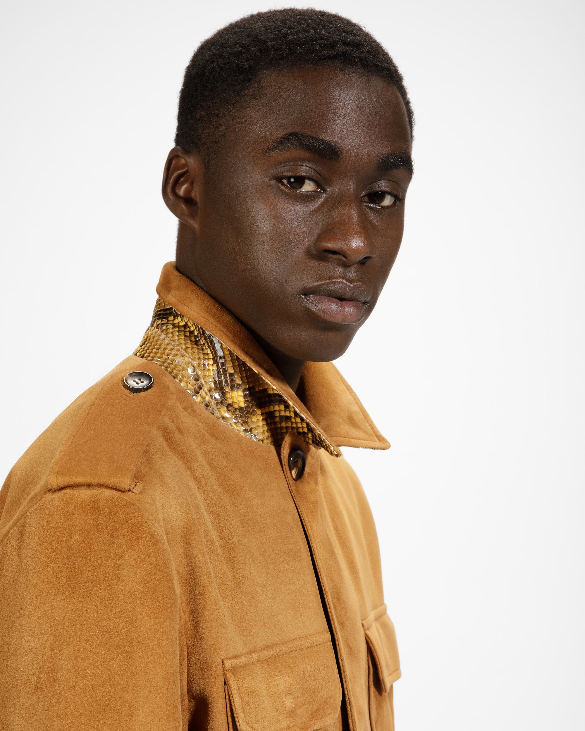 Leather Blouson Bomber Jacket In Desert - Men's - Bally - 03