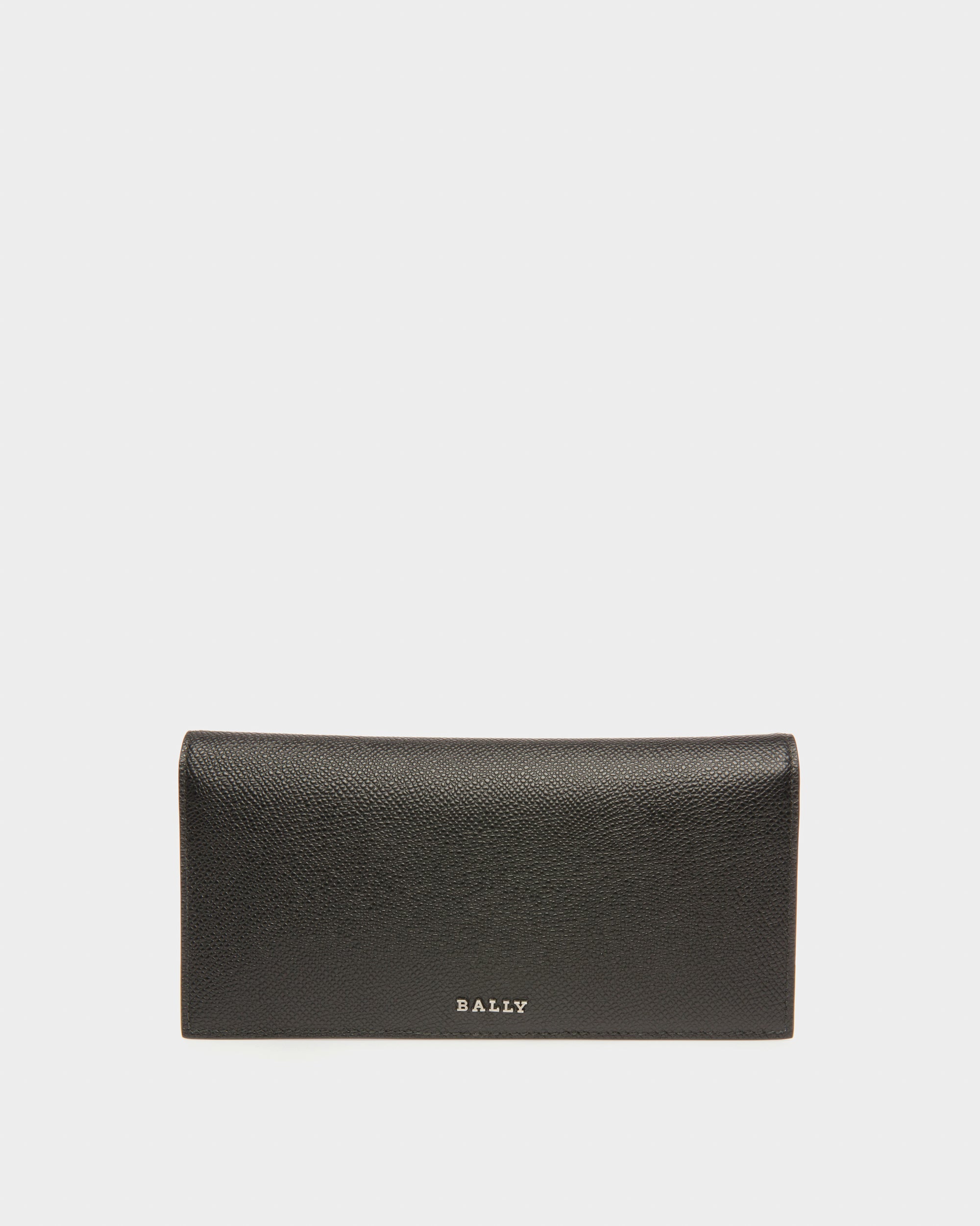 Baliro Leather Continental Wallet In Black & Blue - Men's - Bally - 01