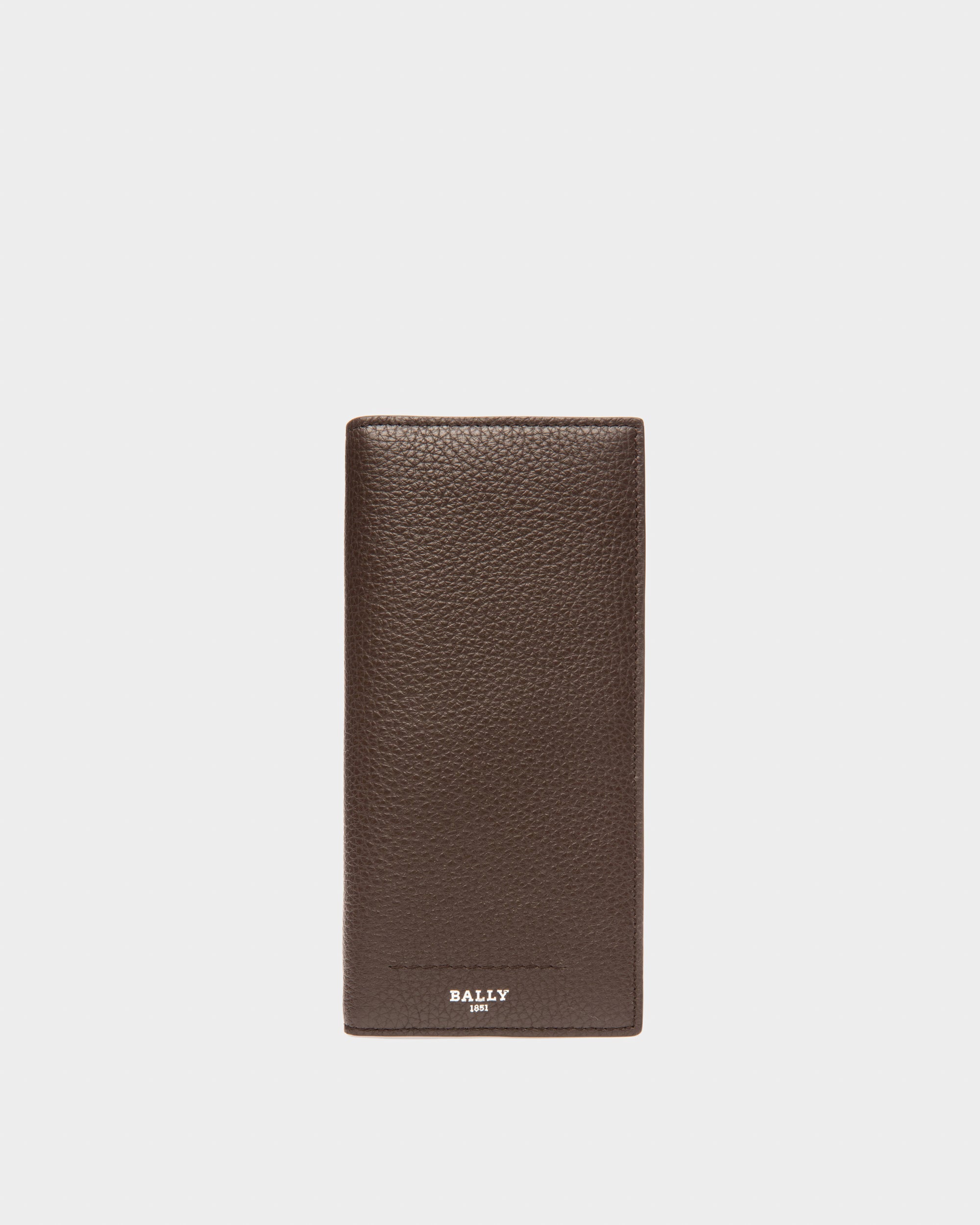 Scaliro Leather Continental Wallet In Ebony Brown - Men's - Bally - 01