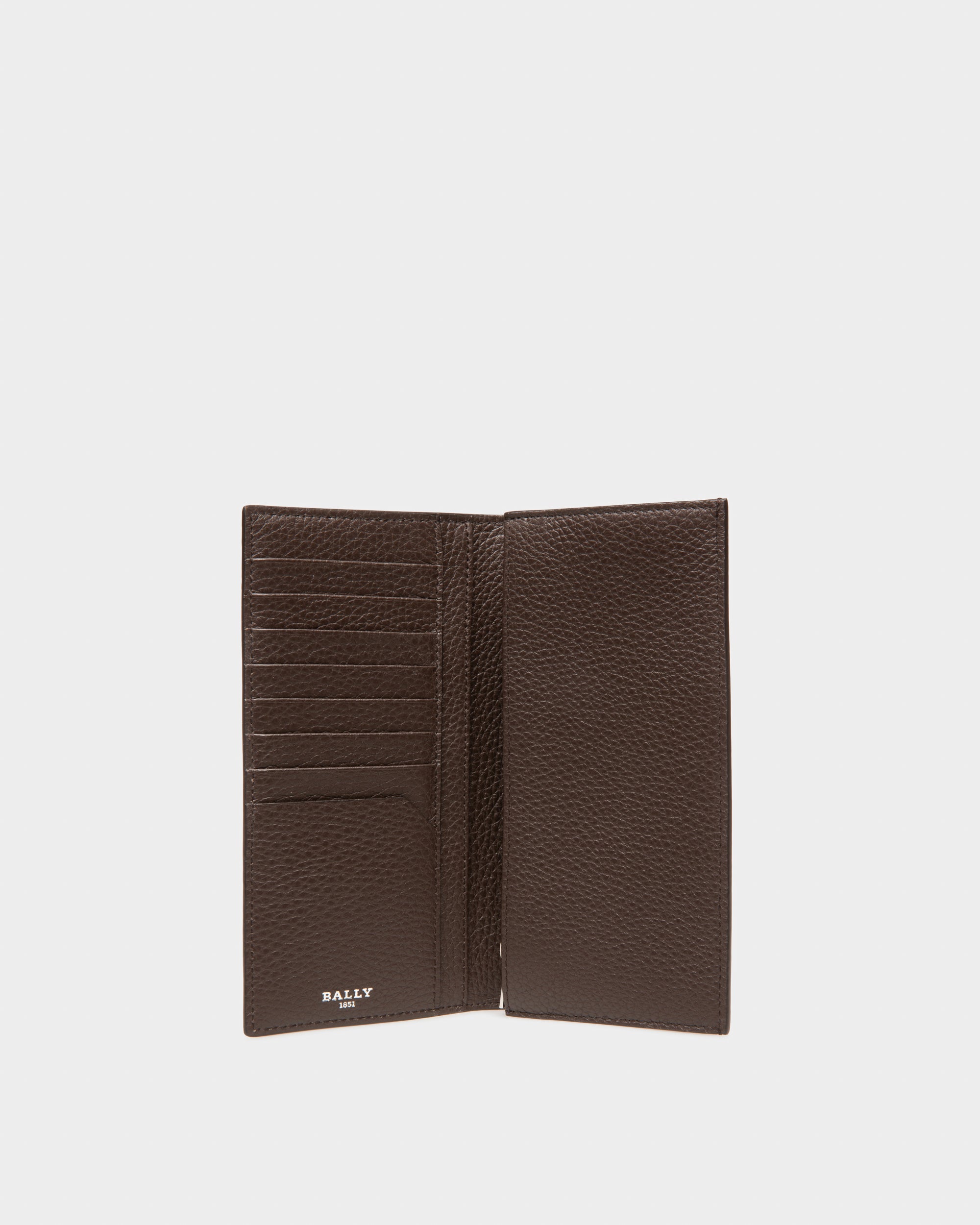 Scaliro Leather Continental Wallet In Ebony Brown - Men's - Bally - 03