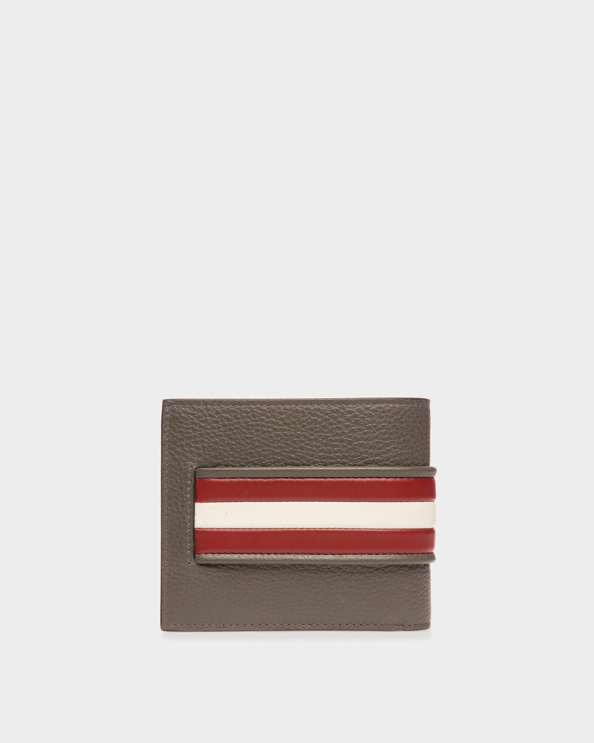 Brasai Leather Wallet In Grey - Men's - Bally - 02